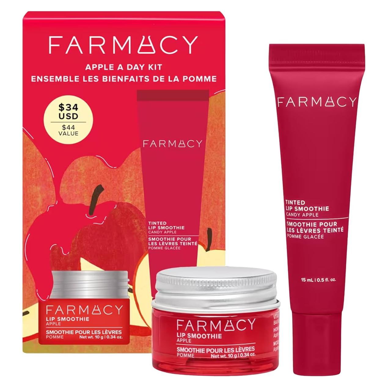 Kit de Balsamo Labial Farmacy Apple A Day - Hidratante y Voluminizador (2 Unidades)