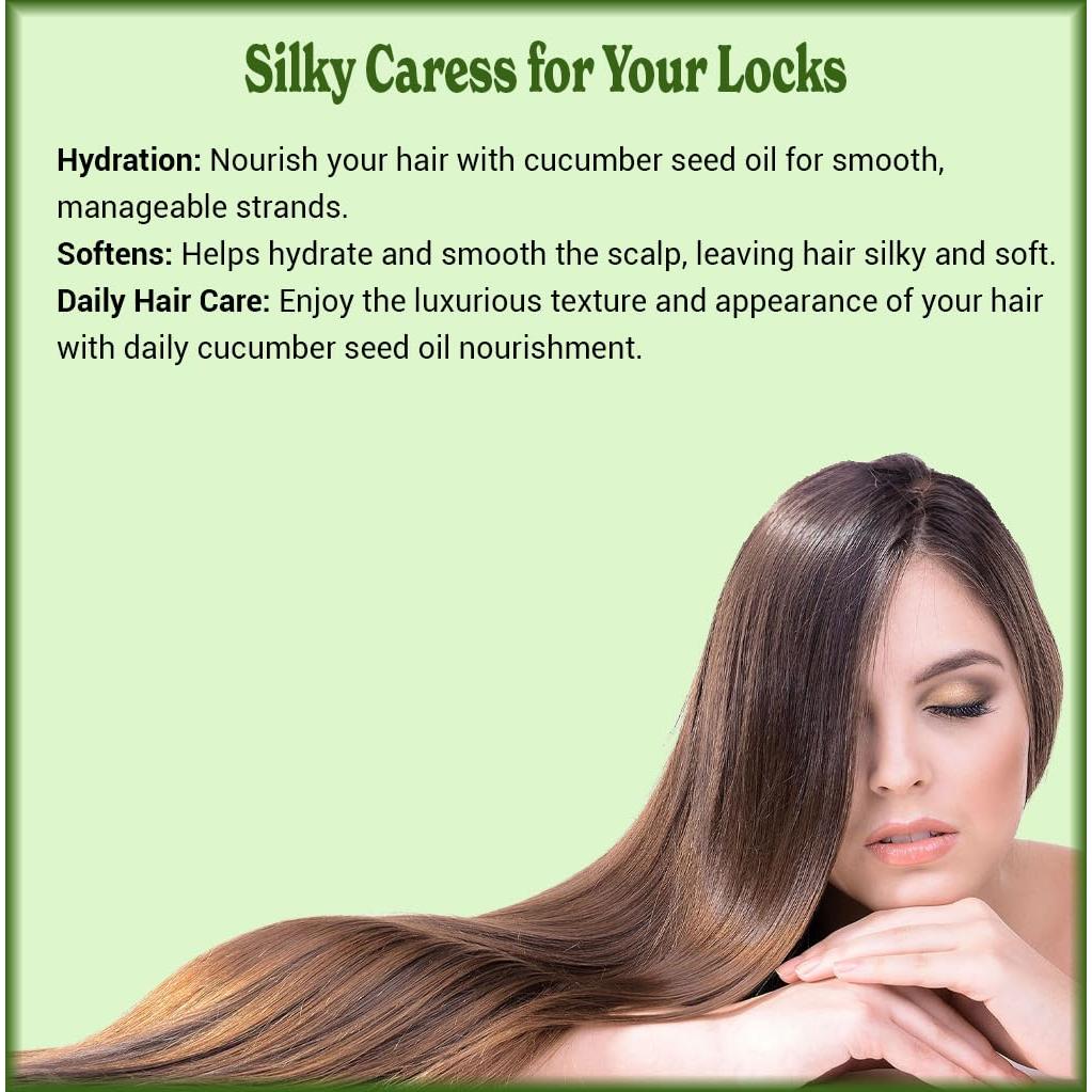 Aceite de Semilla de Pepino Natural 240ml - Hidratante Piel y Cabello