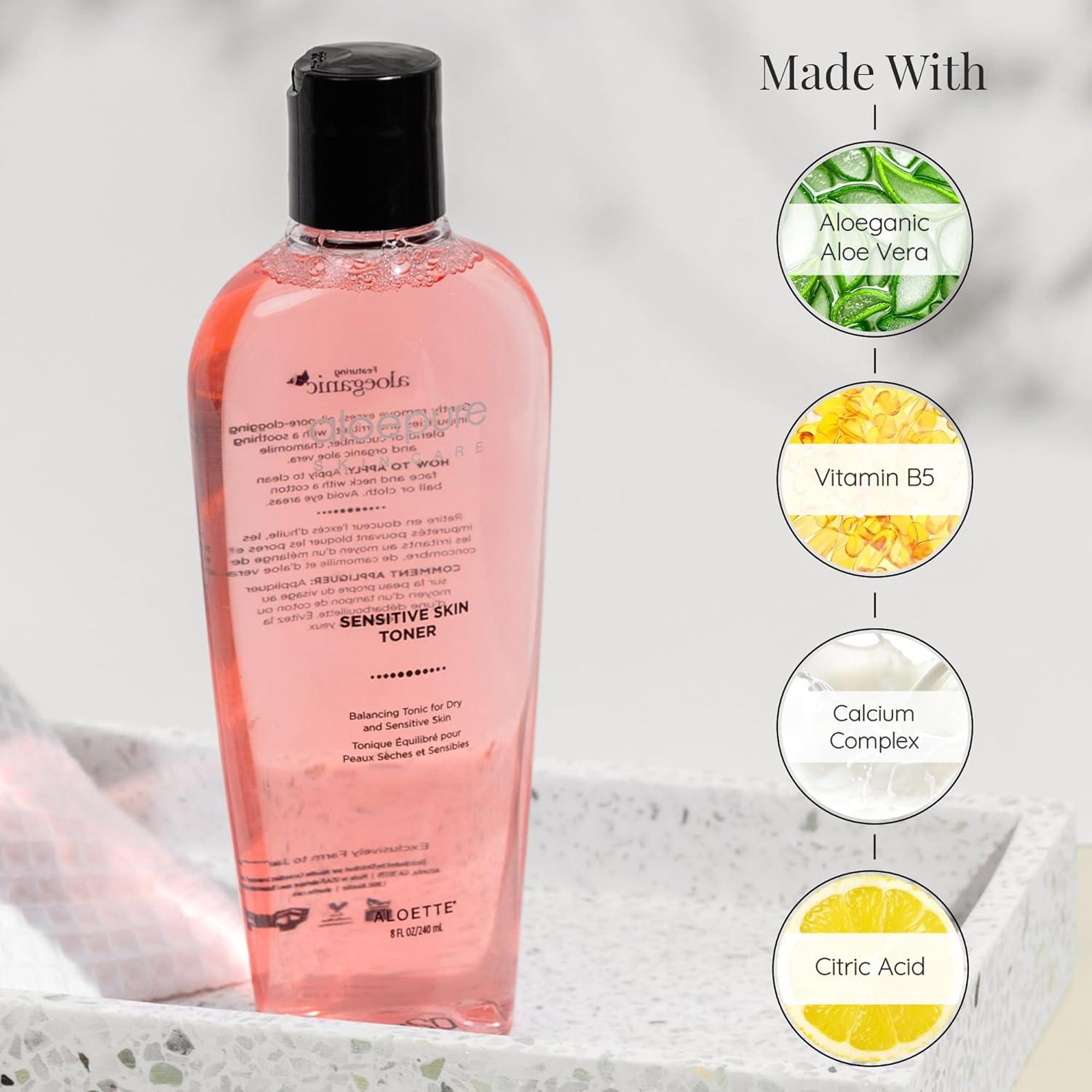 Tónico Facial Aloette para Piel Sensible 289g - Hidratante