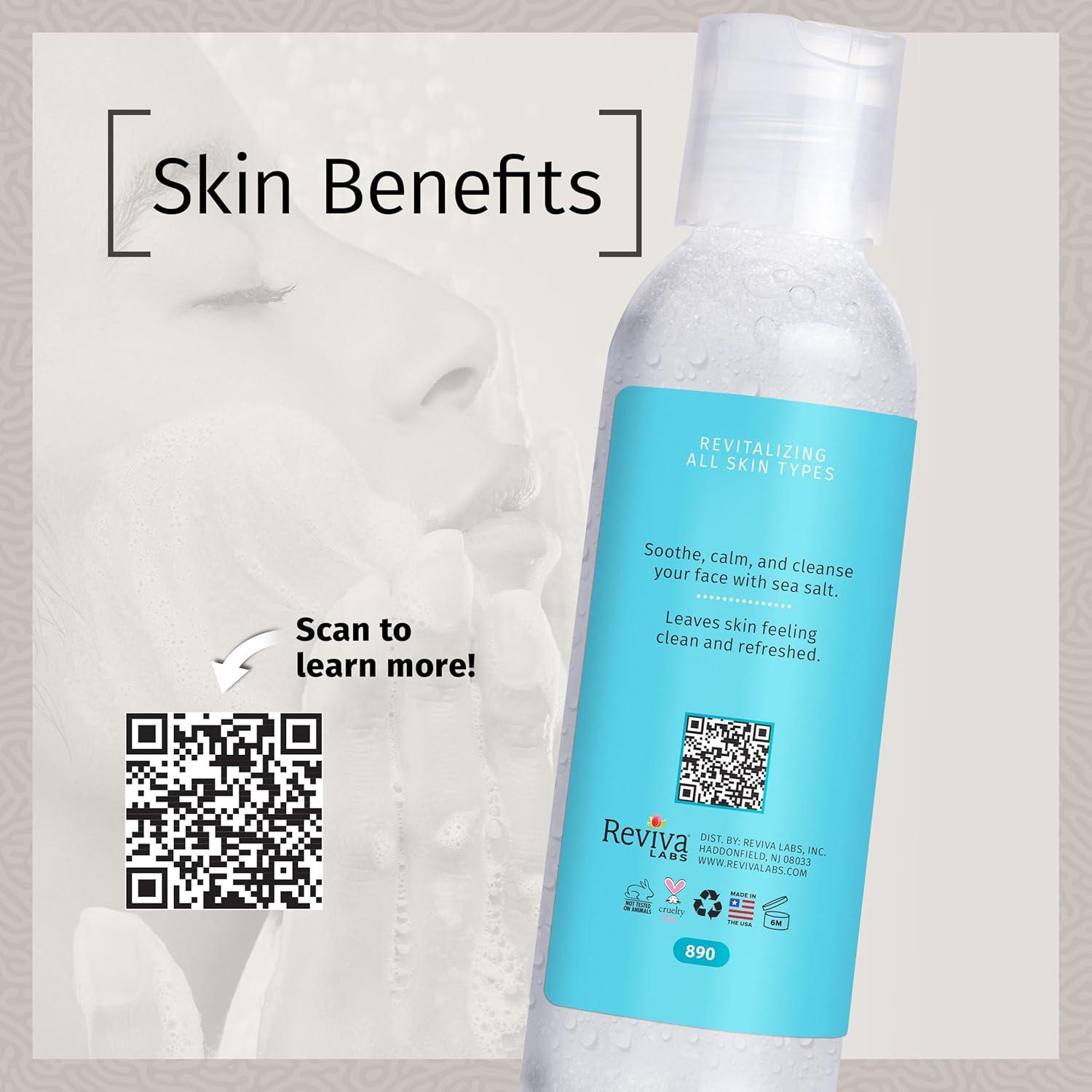 Reviva Labs Gel Limpiador Facial con Sal Marina 118 ml - Hidratante y Suave