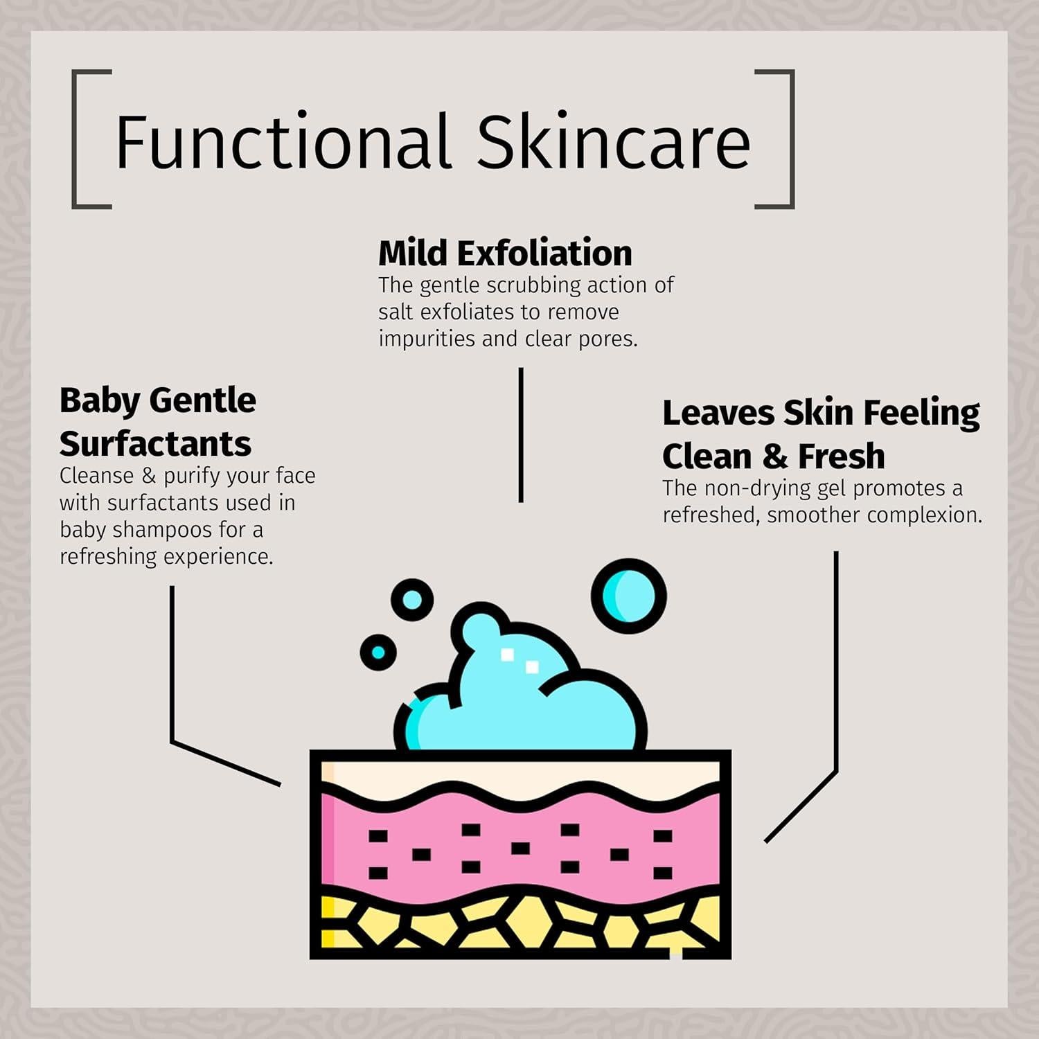 Reviva Labs Gel Limpiador Facial con Sal Marina 118 ml - Hidratante y Suave