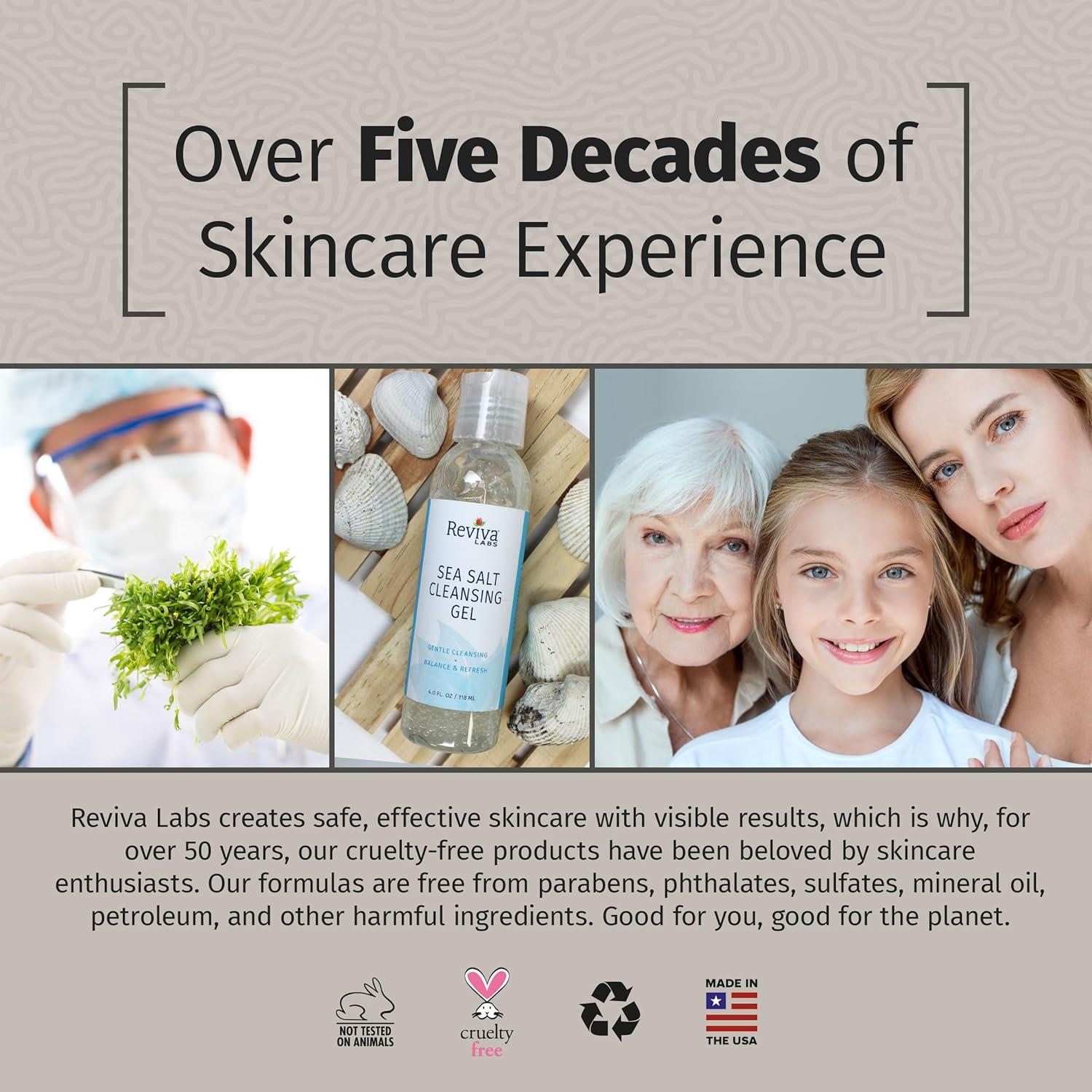 Reviva Labs Gel Limpiador Facial con Sal Marina 118 ml - Hidratante y Suave