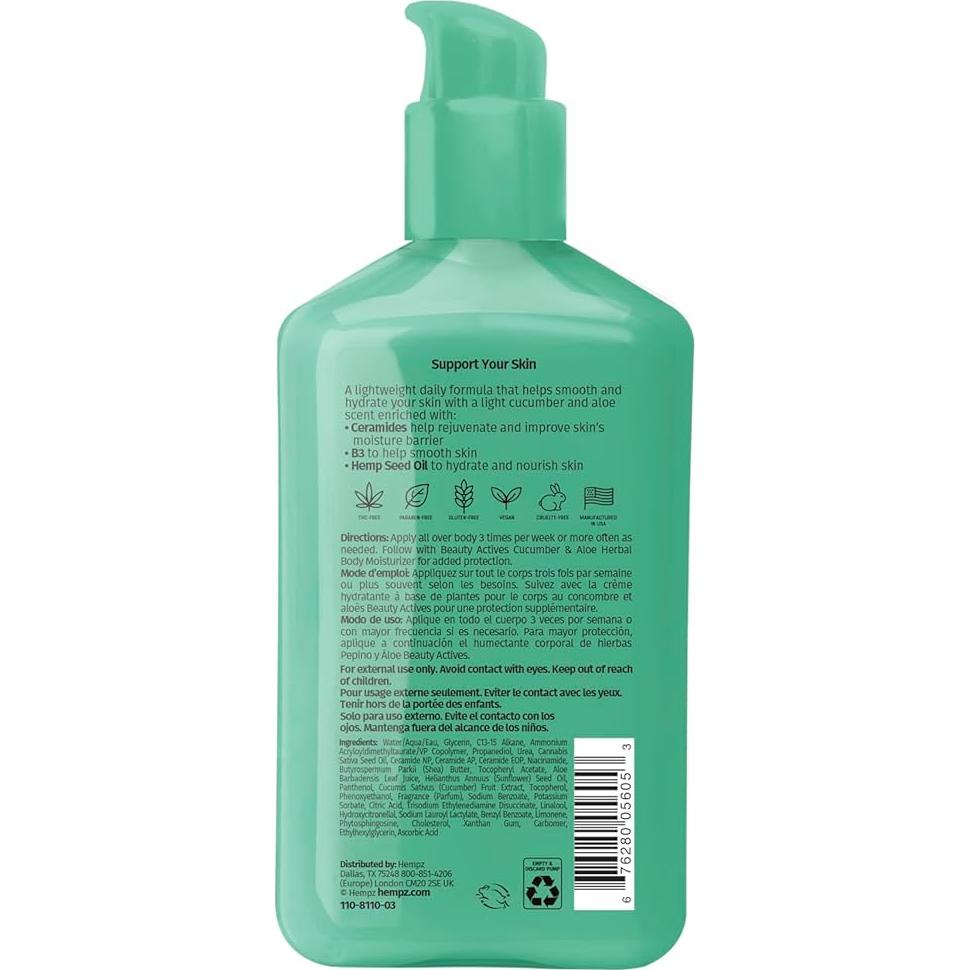 Suero Corporal Herbal Hempz 250 ml Pepino y Aloe con B3