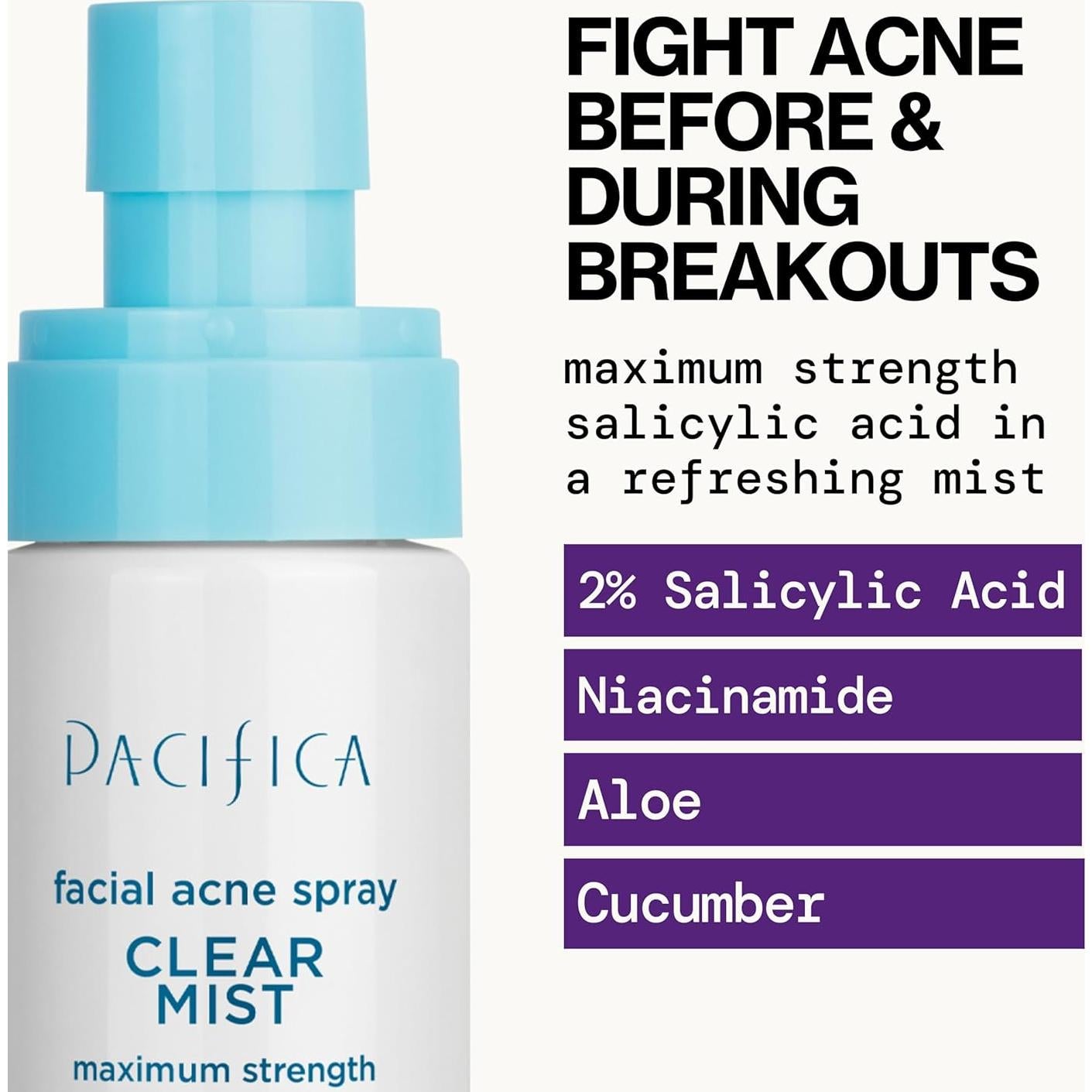 Spray Facial Pacifica para Acné 2% Ácido Salicílico 136g