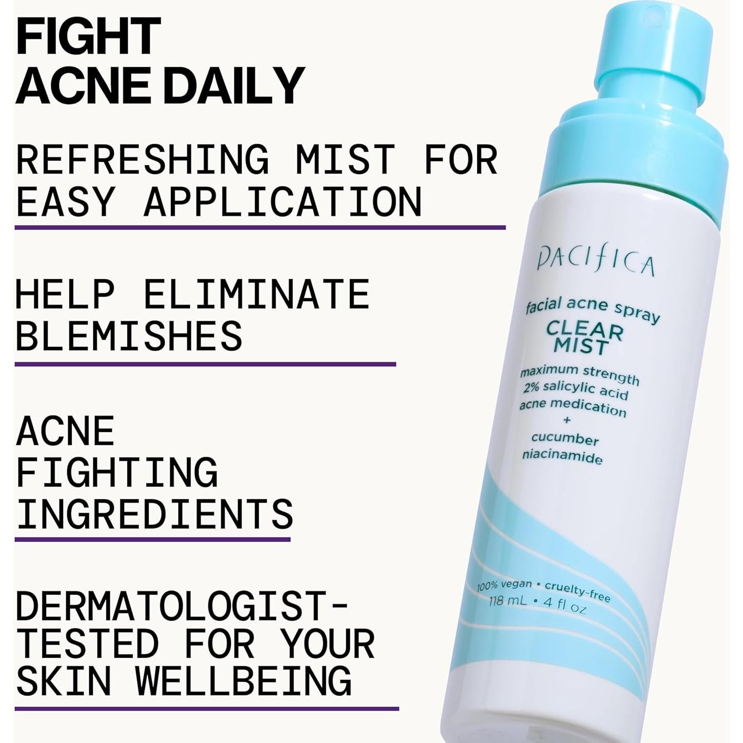 Spray Facial Pacifica para Acné 2% Ácido Salicílico 136g