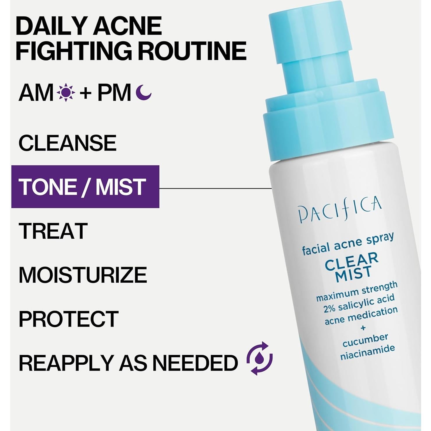 Spray Facial Pacifica para Acné 2% Ácido Salicílico 136g