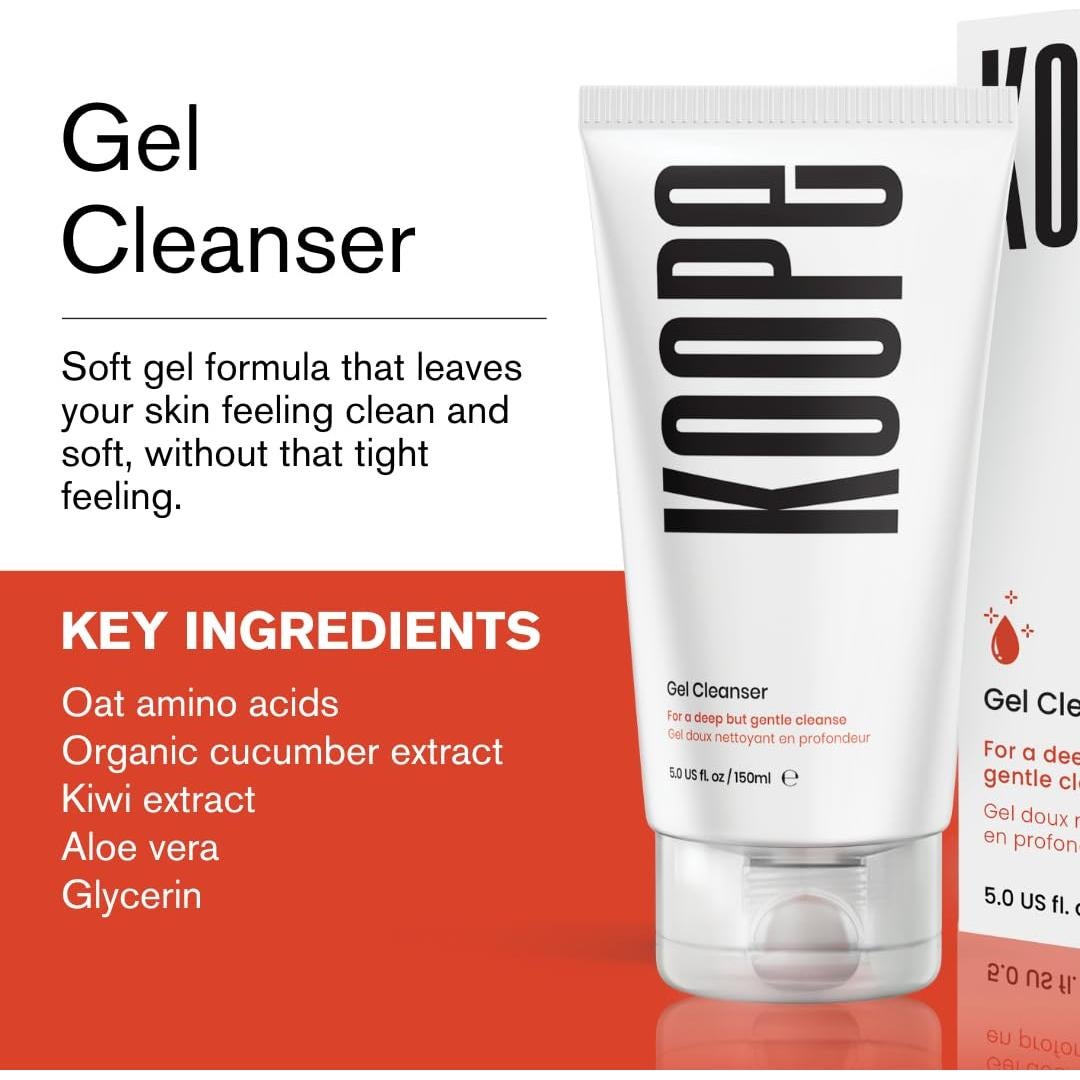 Koope Gel Limpiador Facial 148 ml - Suave y Vegano, pH Equilibrado