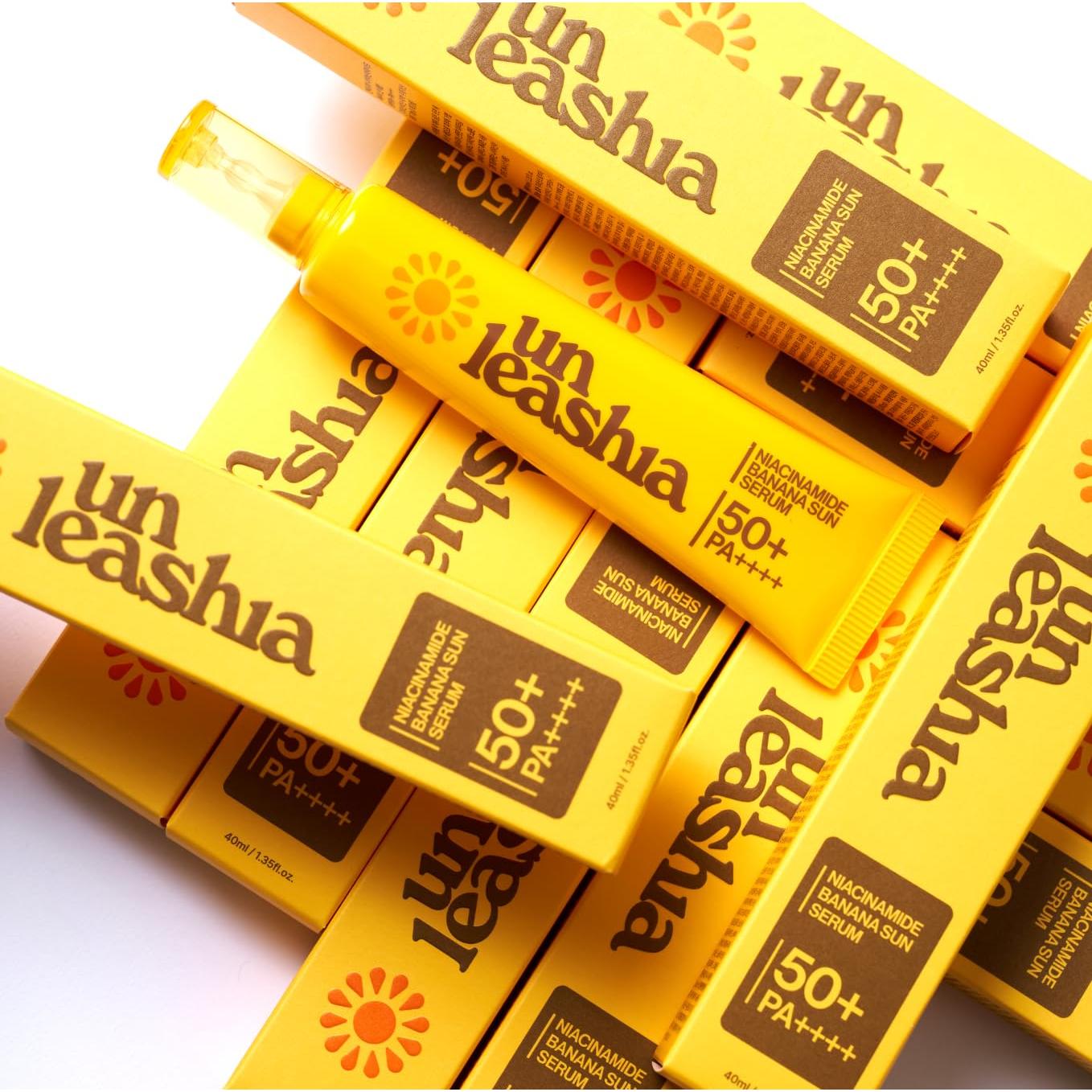 Suero Solar Unleashia Plátano Niacinamida 59g SPF Hidratante