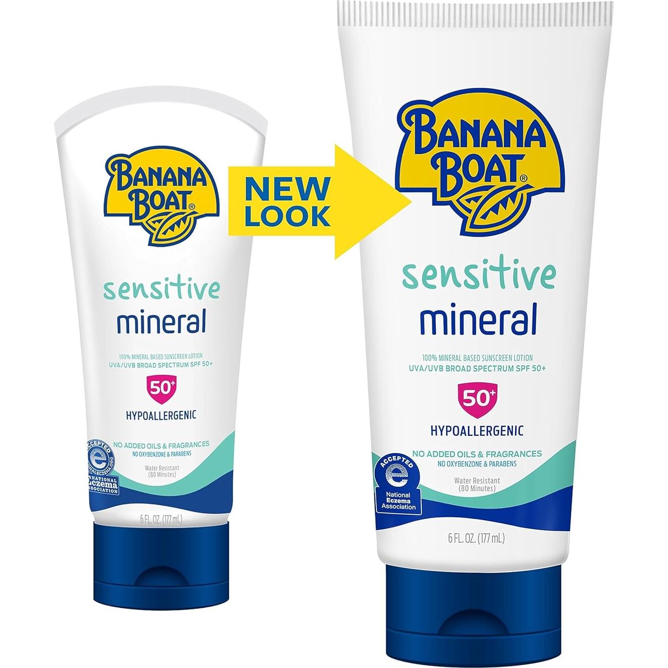 Protector Solar Mineral Banana Boat SPF 50+ 170g Piel Sensible