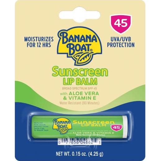 Bálsamo Labial Solar Banana Boat Aloe Vera SPF 45 - 6 Unidades