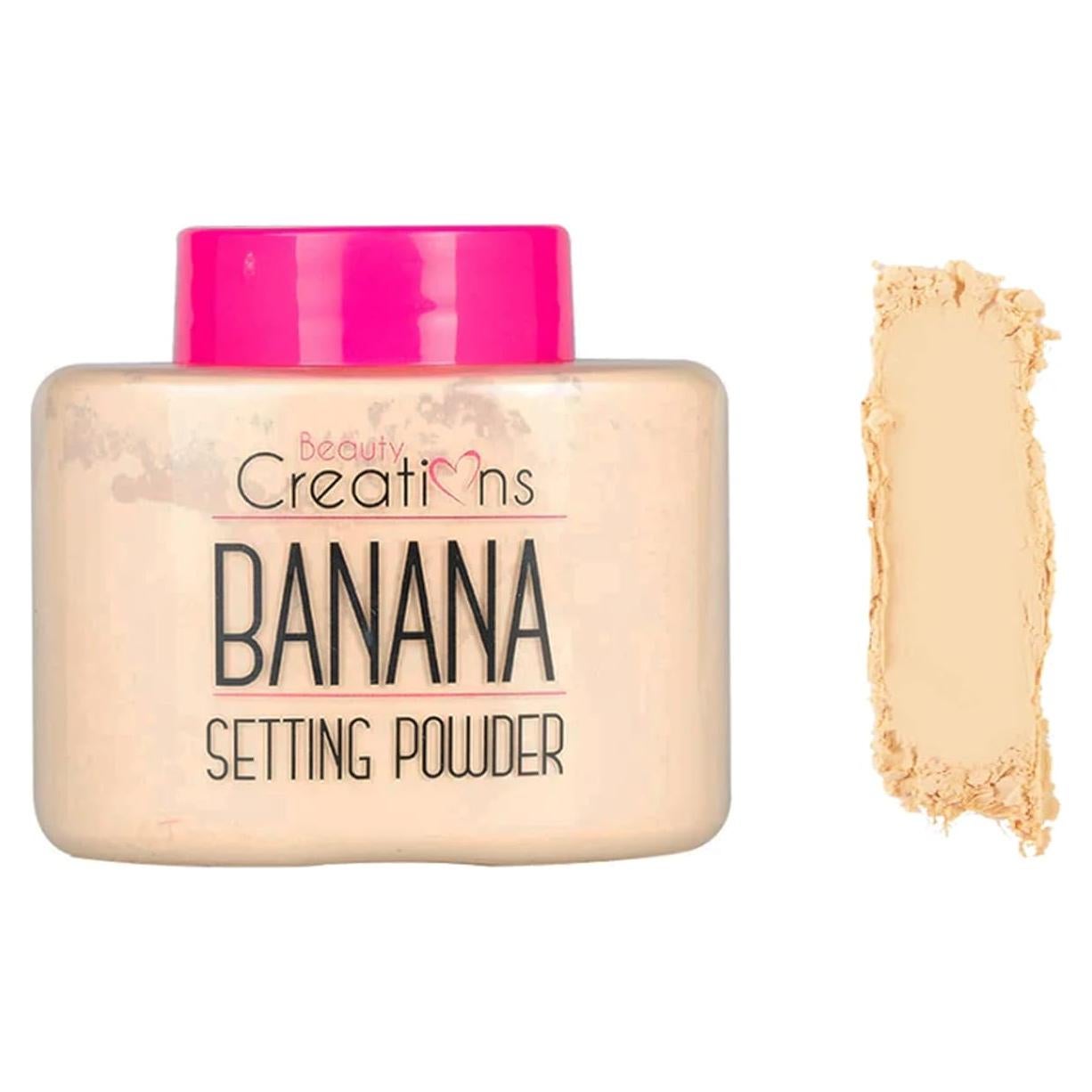 Polvo Suelto Fijador Beauty Creations Banana 40g Acabado Mate