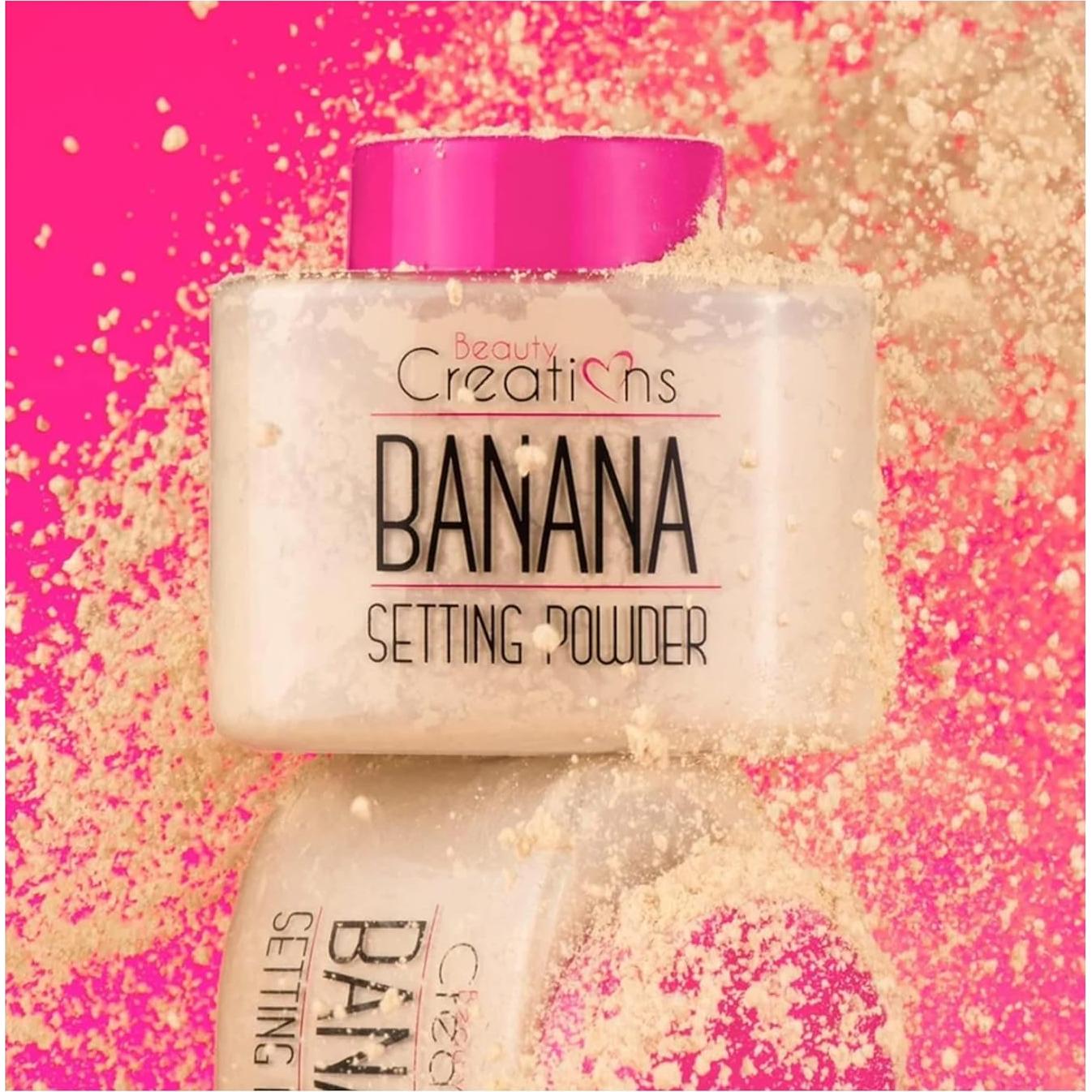 Polvo Suelto Fijador Beauty Creations Banana 40g Acabado Mate