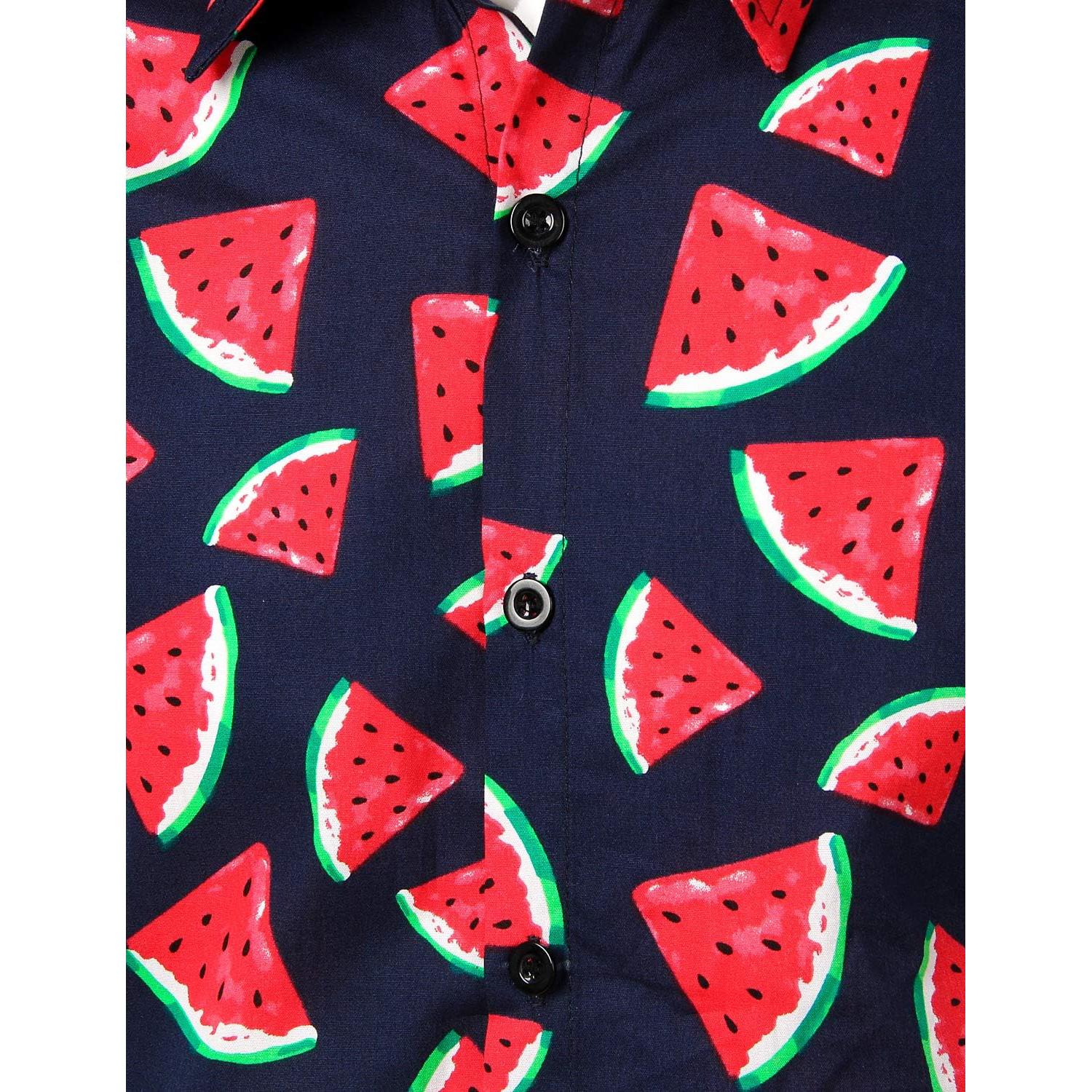 Camisa Hawaiana de Algodón para Hombre JOGAL - XX-Large Marino