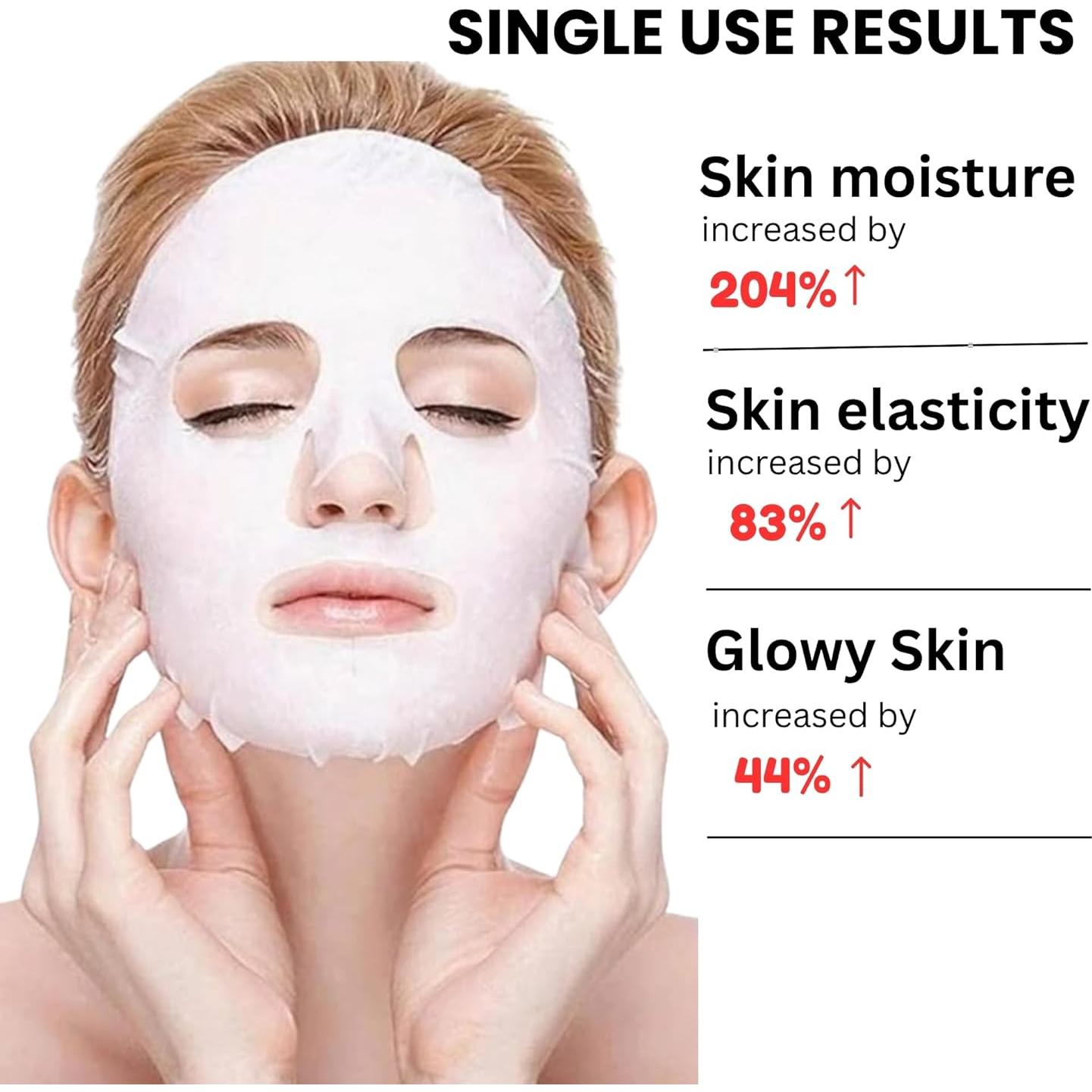 Mascarilla Facial de Colágeno S.G - Hidratante y Reafirmante 6-Pack