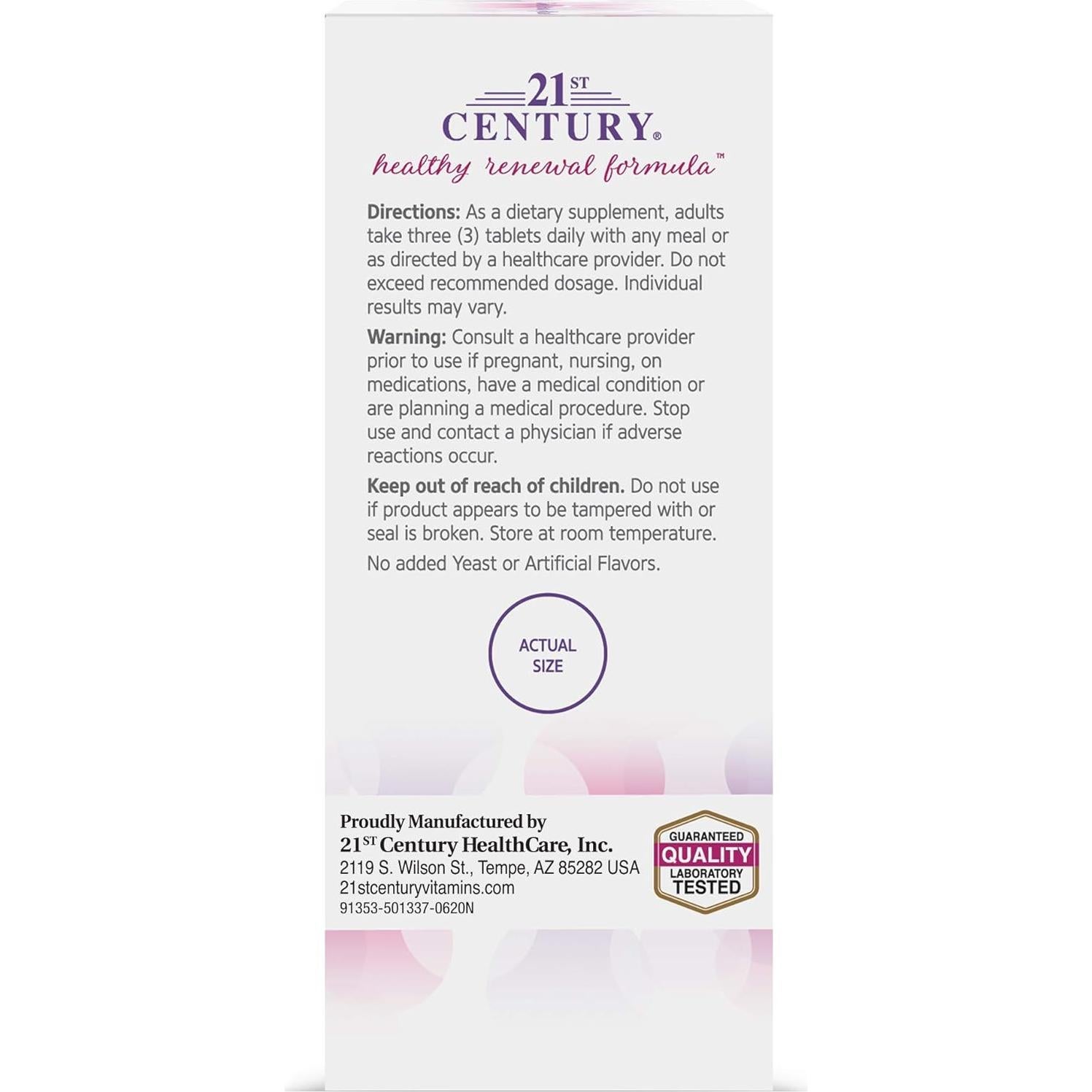 Tabletas Extra Fuertes 21st Century para Cabello, Piel y Uñas - 90 Unidades