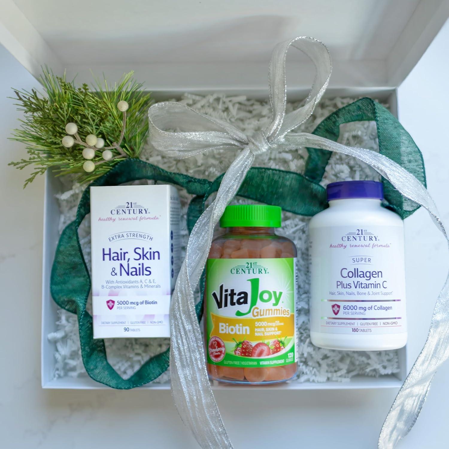 Tabletas Extra Fuertes 21st Century para Cabello, Piel y Uñas - 90 Unidades