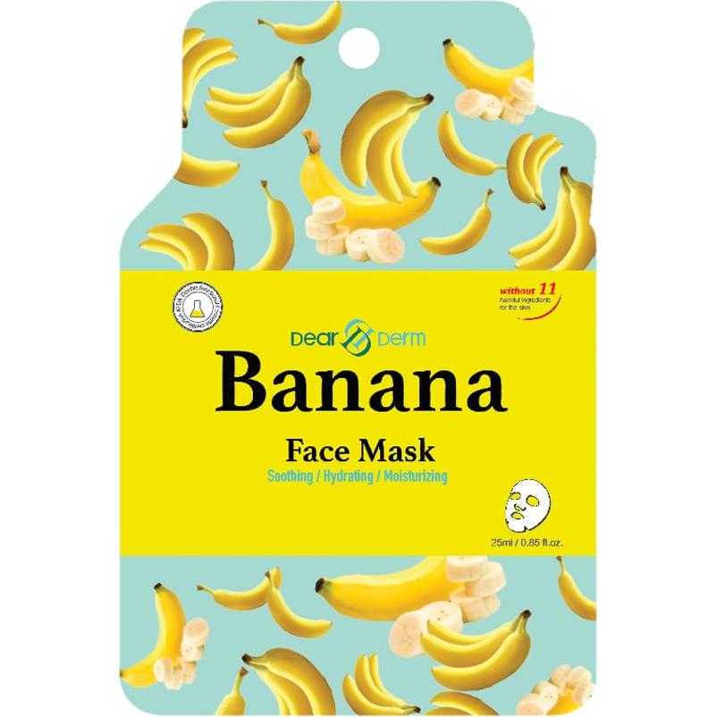 Mascarillas Hidratantes DearDerm Plátano - 10 Hojas - Cuidado Facial