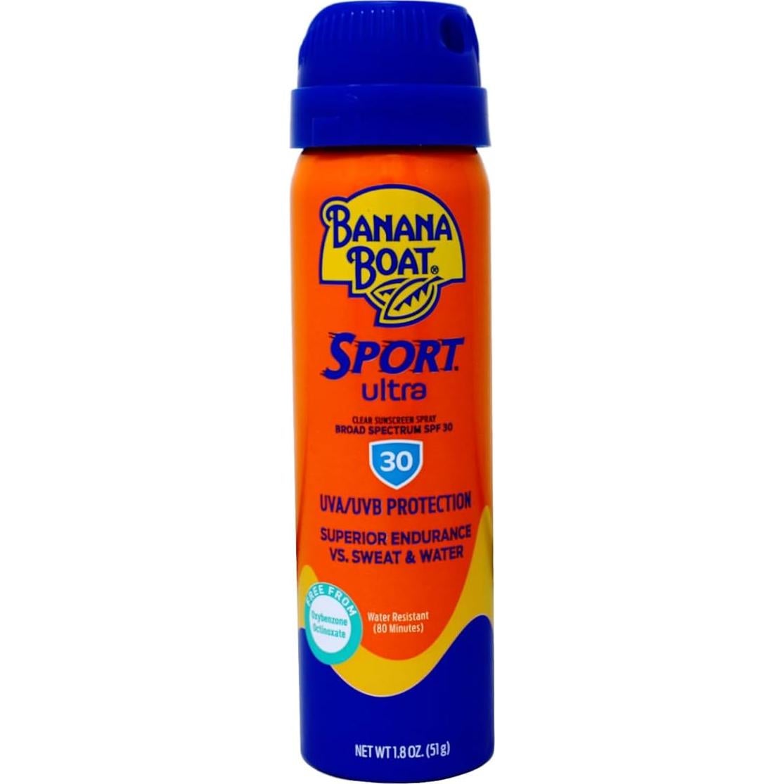Protector Solar Spray Continuo Banana Boat Sport CoolZone SPF 30 - 4 Piezas