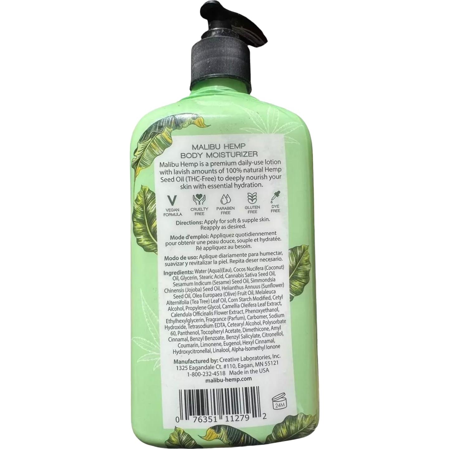 Hidratante Corporal Clásico Malibu 532 ml - Vegano y Natural