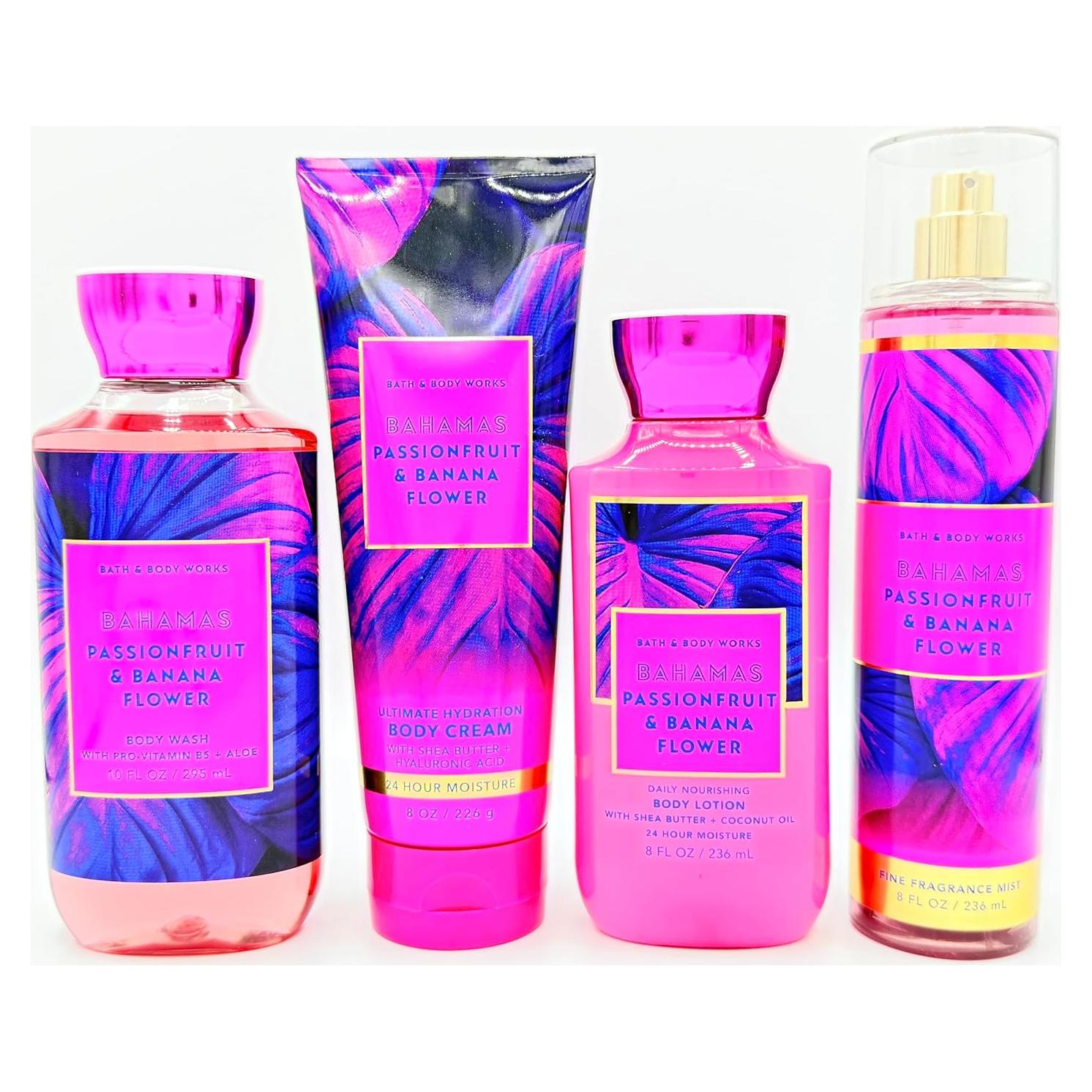 Conjunto de baño Bath & Body Works 4 piezas Fruta de la Pasión