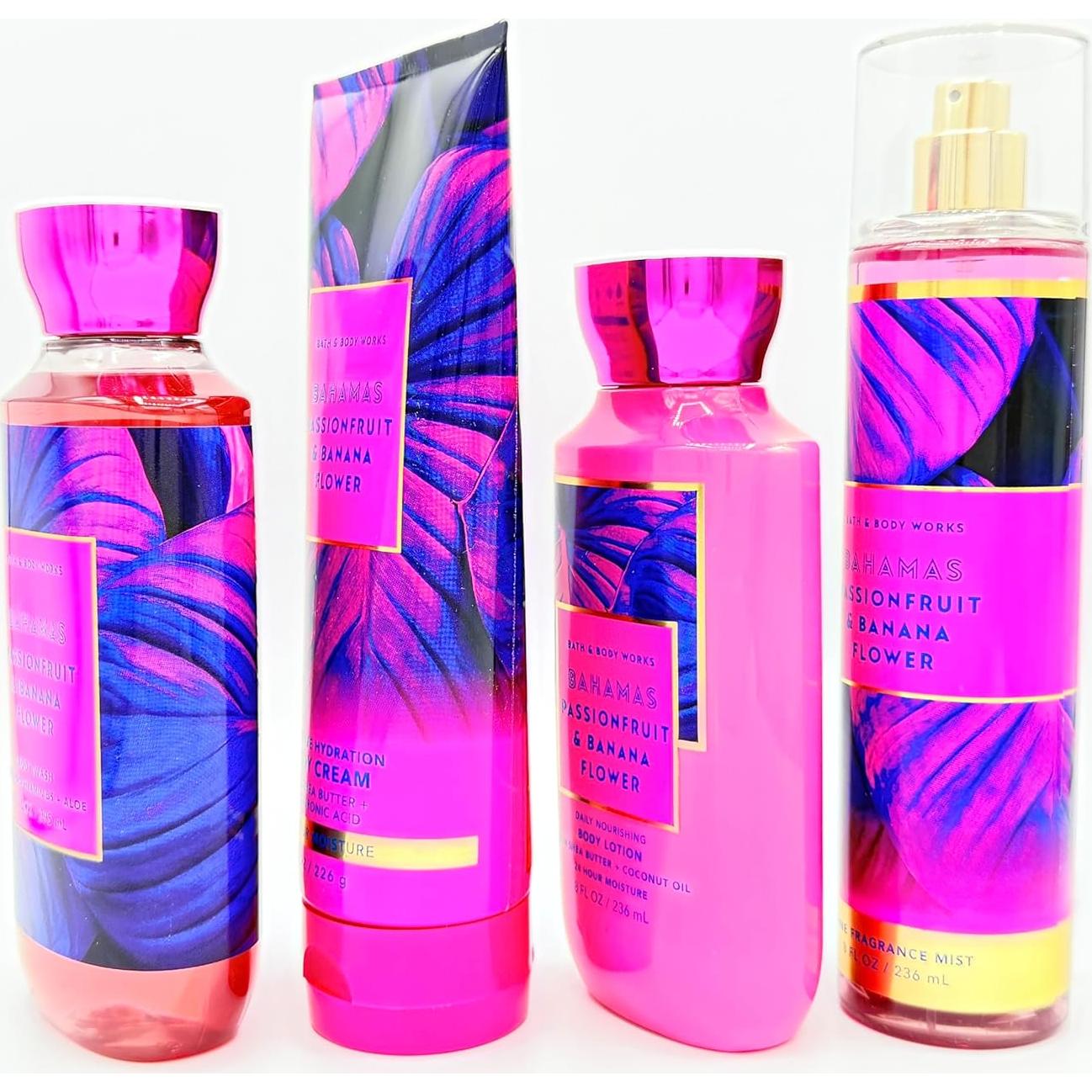 Conjunto de baño Bath & Body Works 4 piezas Fruta de la Pasión