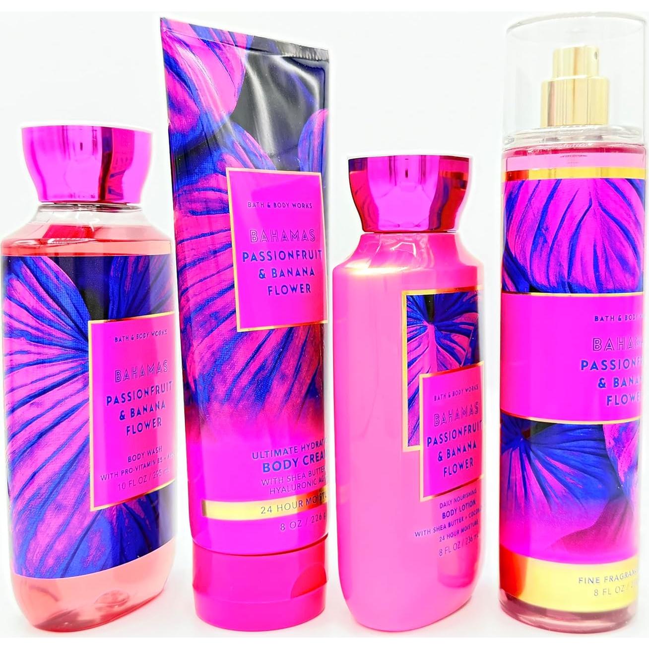 Conjunto de baño Bath & Body Works 4 piezas Fruta de la Pasión