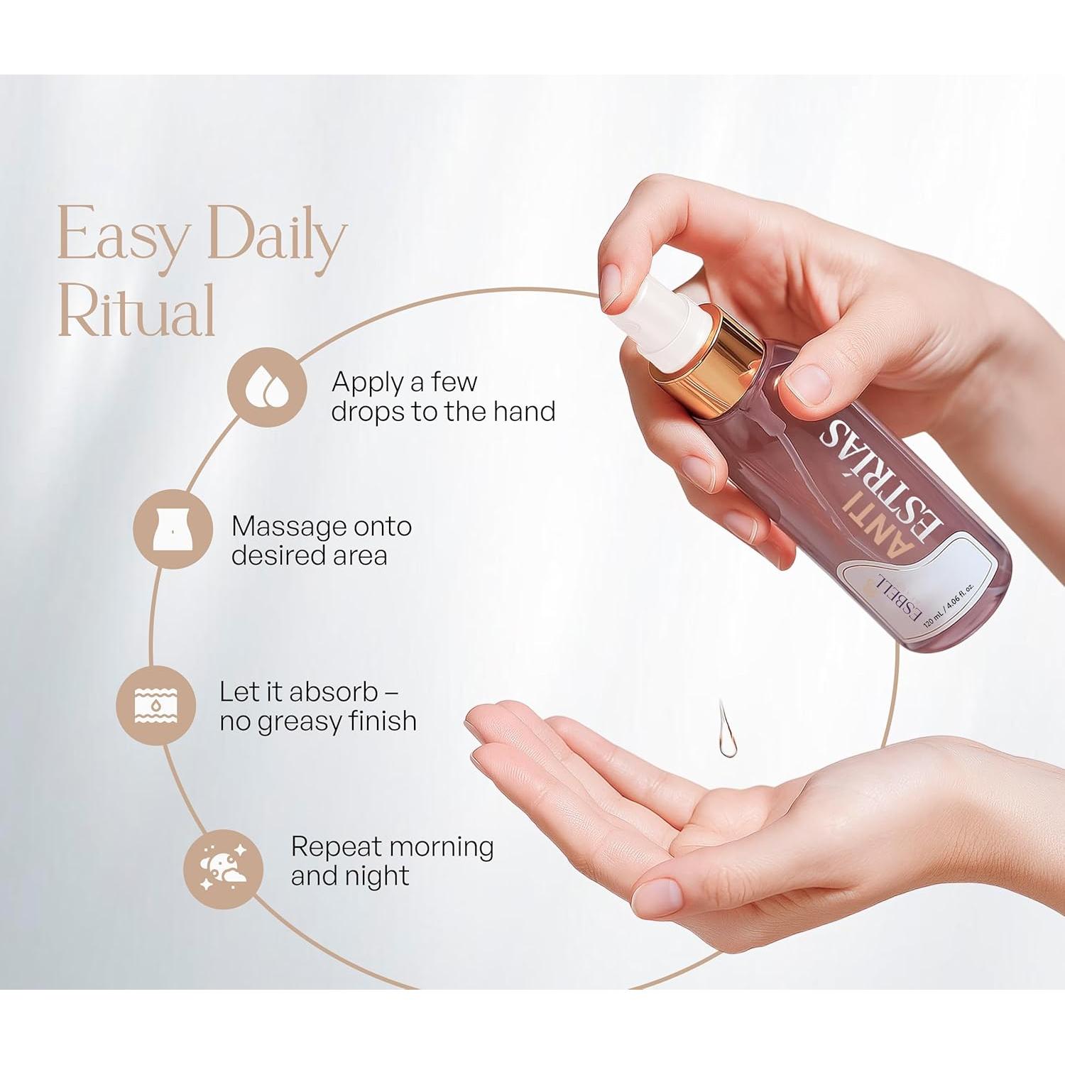 Aceite Corporal ESBELL con Vitamina E y 5 Aceites Naturales - 120ml