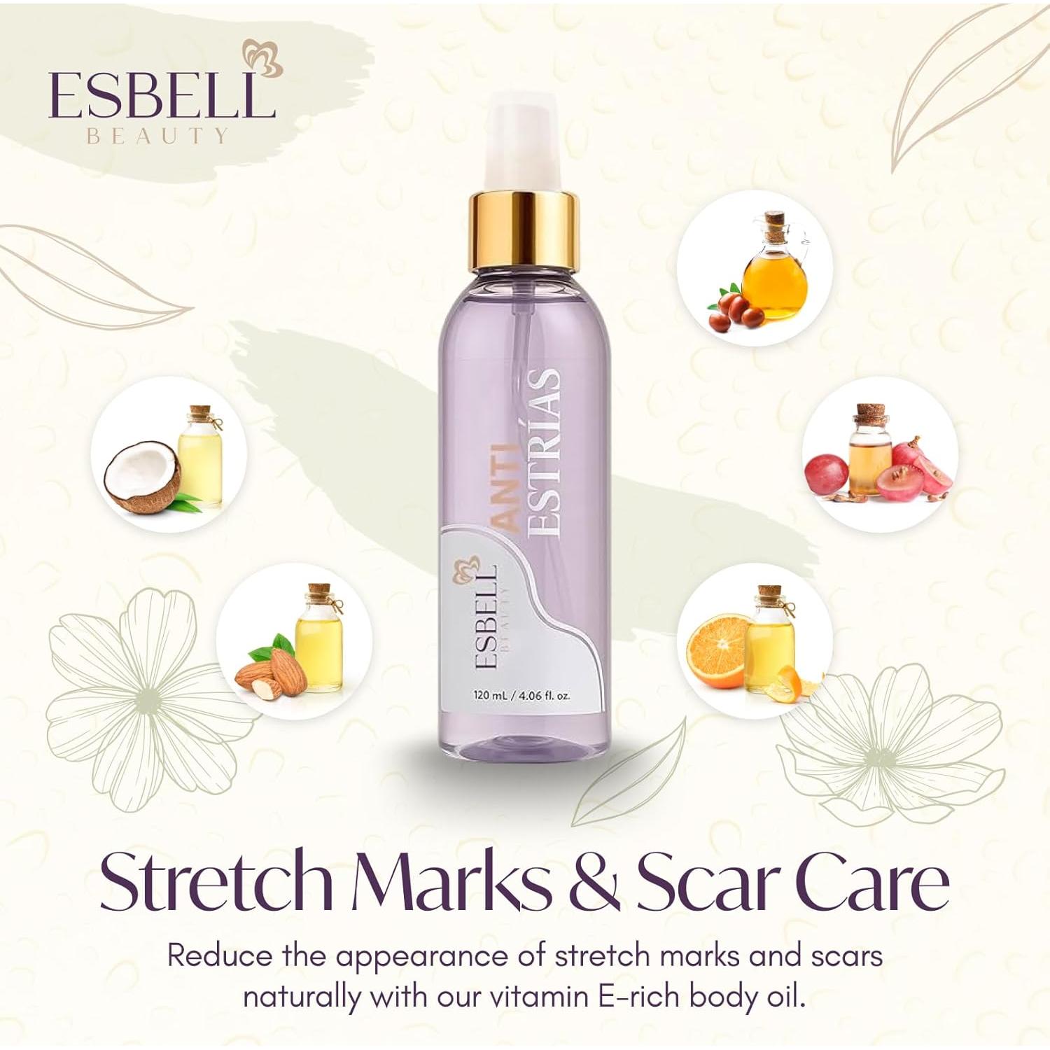 Aceite Corporal ESBELL con Vitamina E y 5 Aceites Naturales - 120ml