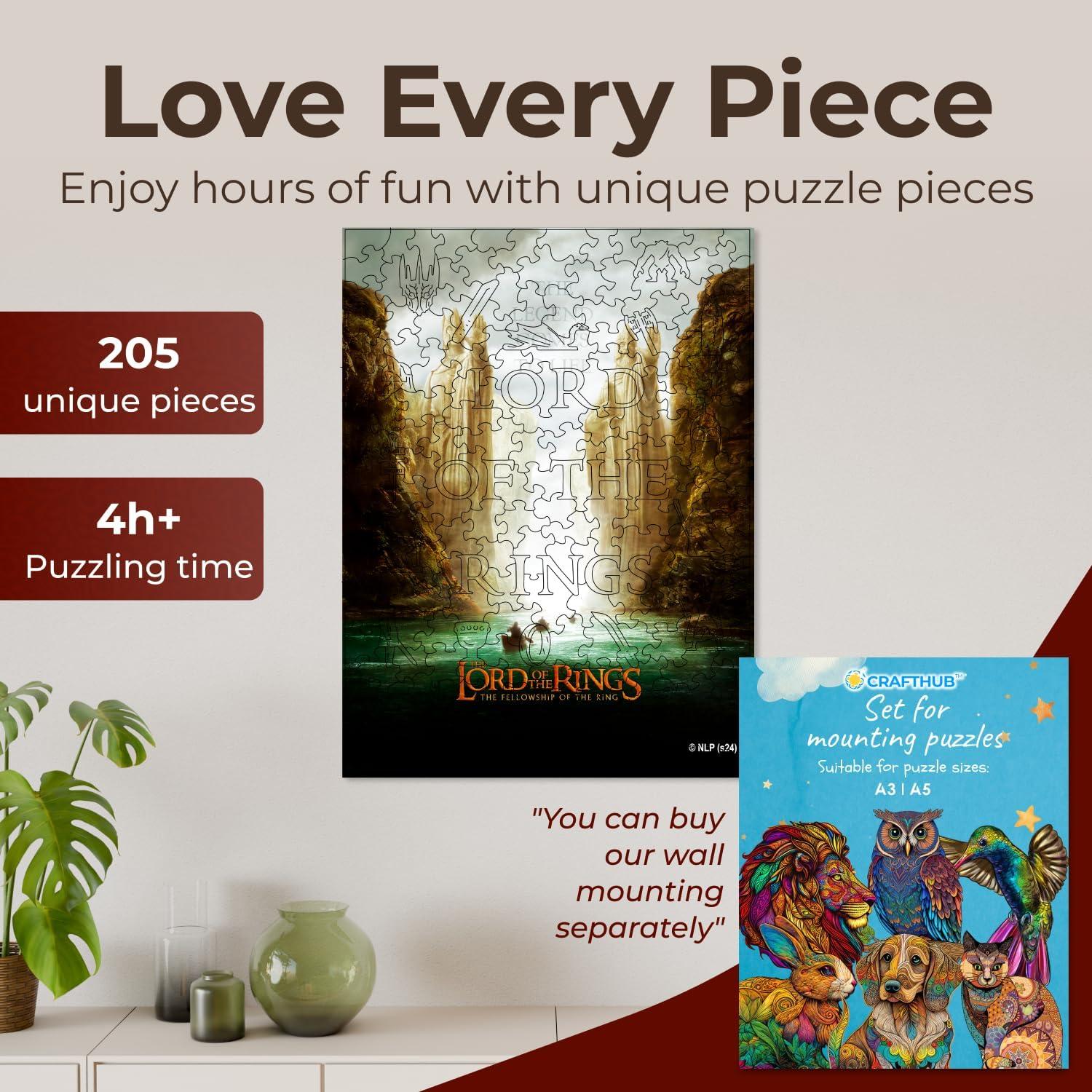 Rompecabezas de Madera El Señor de los Anillos 208 Piezas A3