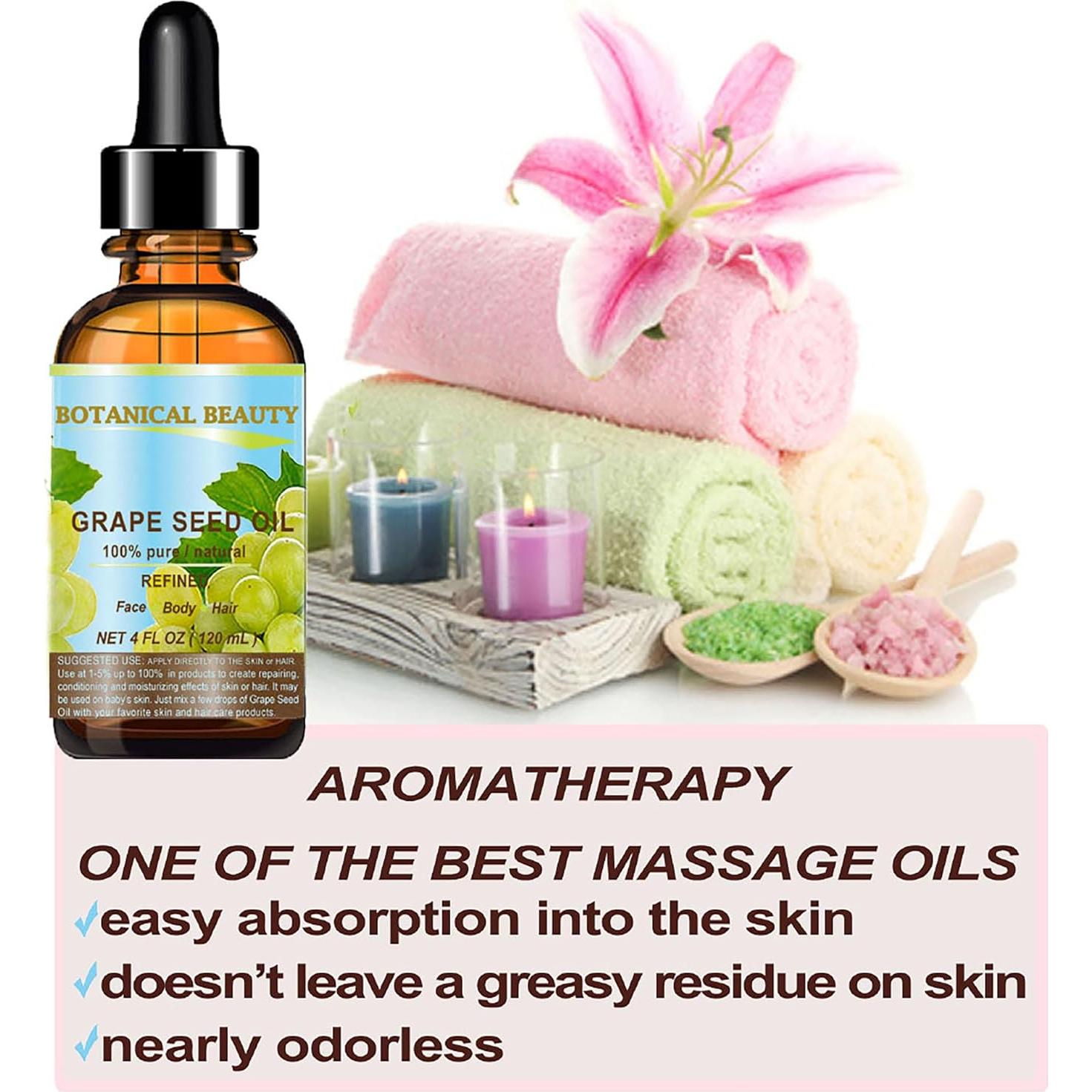 Aceite de Semilla de Uva 100% Puro Botanical Beauty 120 ml