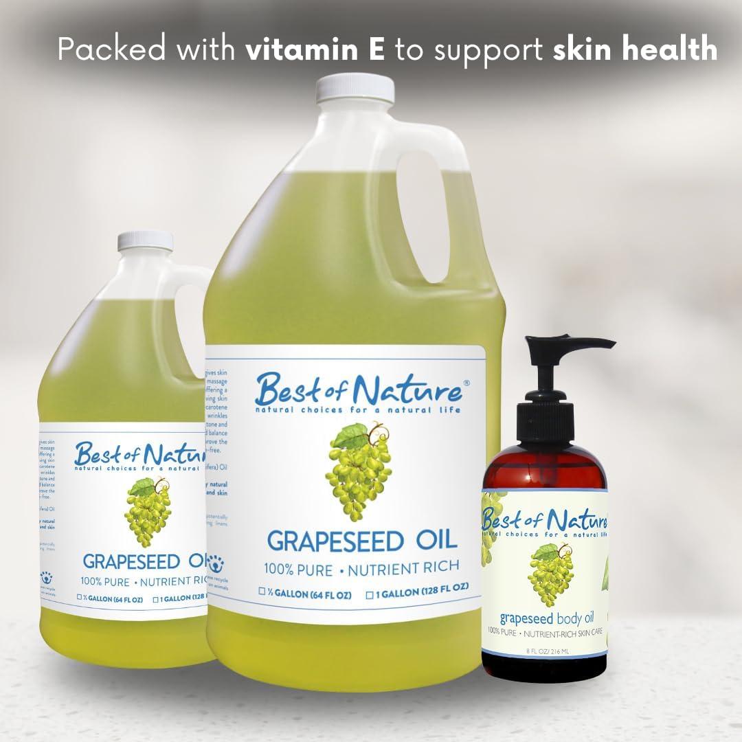 Aceite de Masaje 100% Puro Semilla de Uva Lo Mejor de la Naturaleza 226g