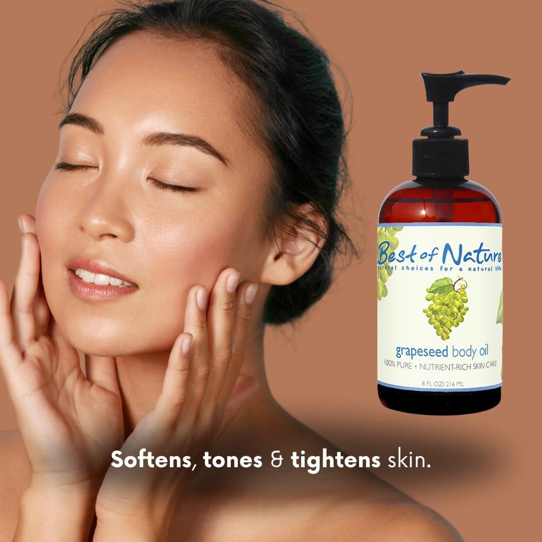 Aceite de Masaje 100% Puro Semilla de Uva Lo Mejor de la Naturaleza 226g