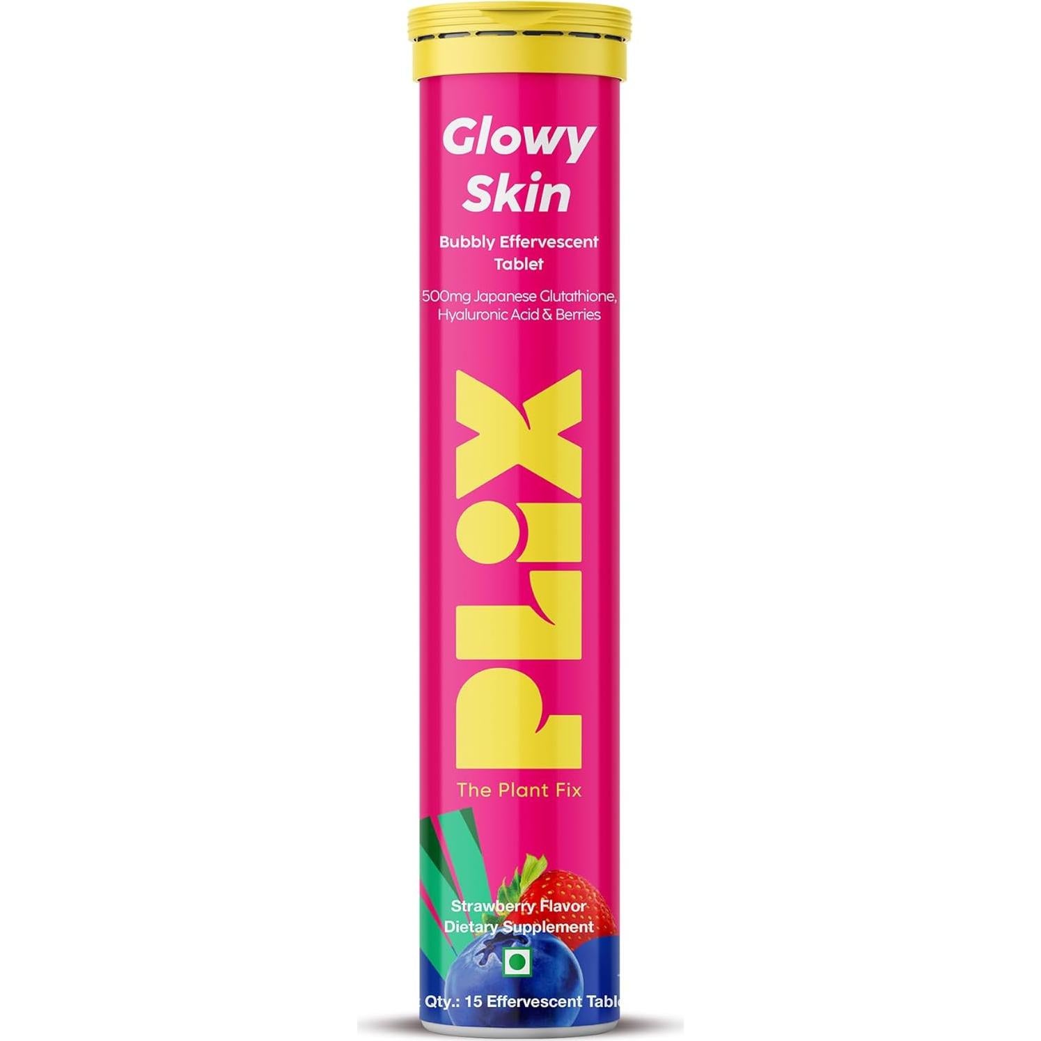Suplemento Efervescente Plix Glowy Skin 500mg Glutatión