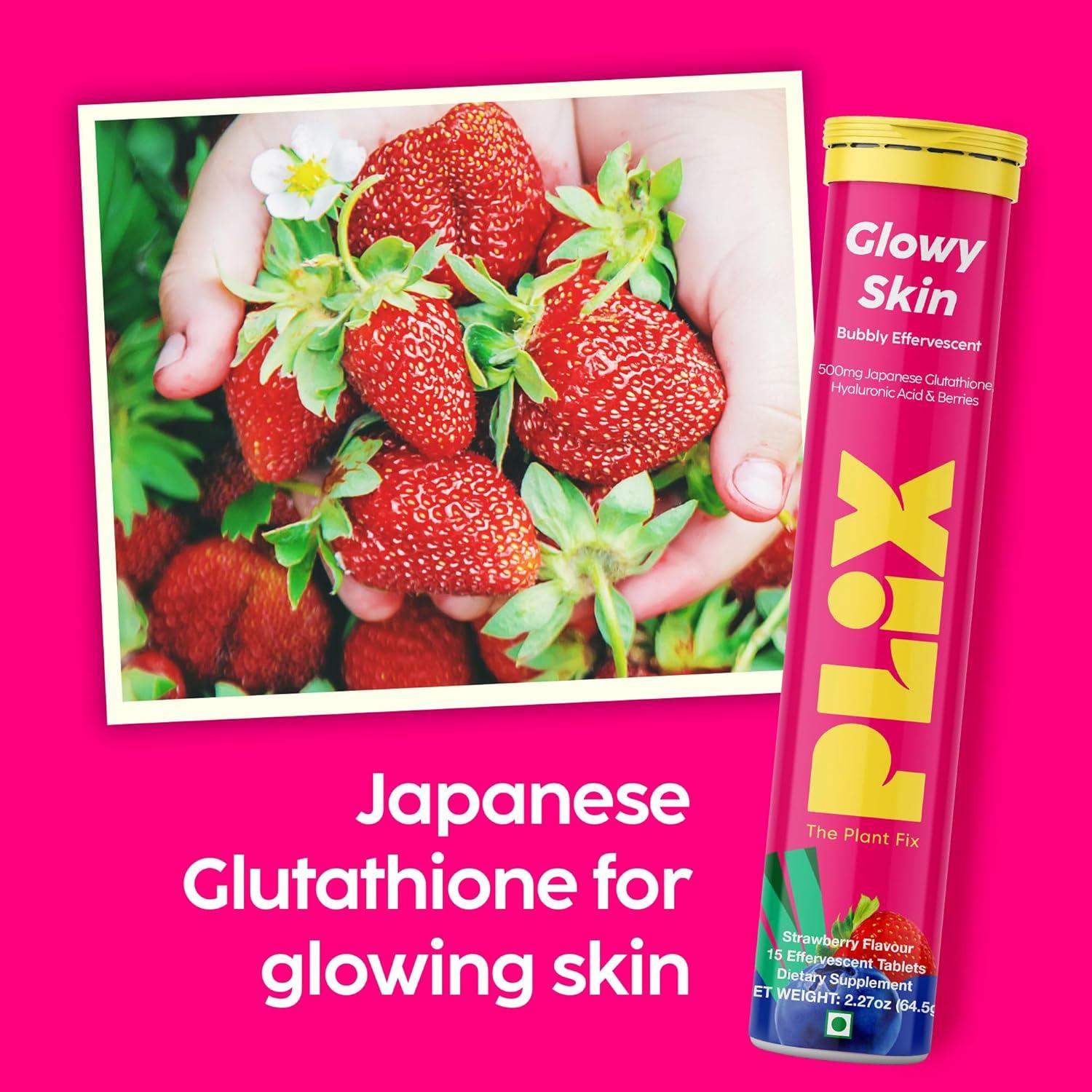 Suplemento Efervescente Plix Glowy Skin 500mg Glutatión