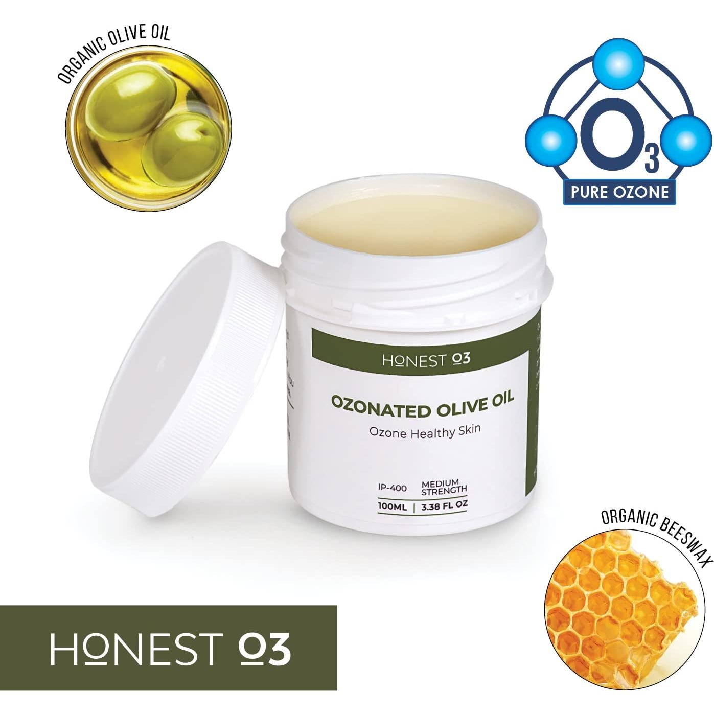 Aceite de Oliva Ozonizado Orgánico 100 ml - Cuidado Piel y Mascotas