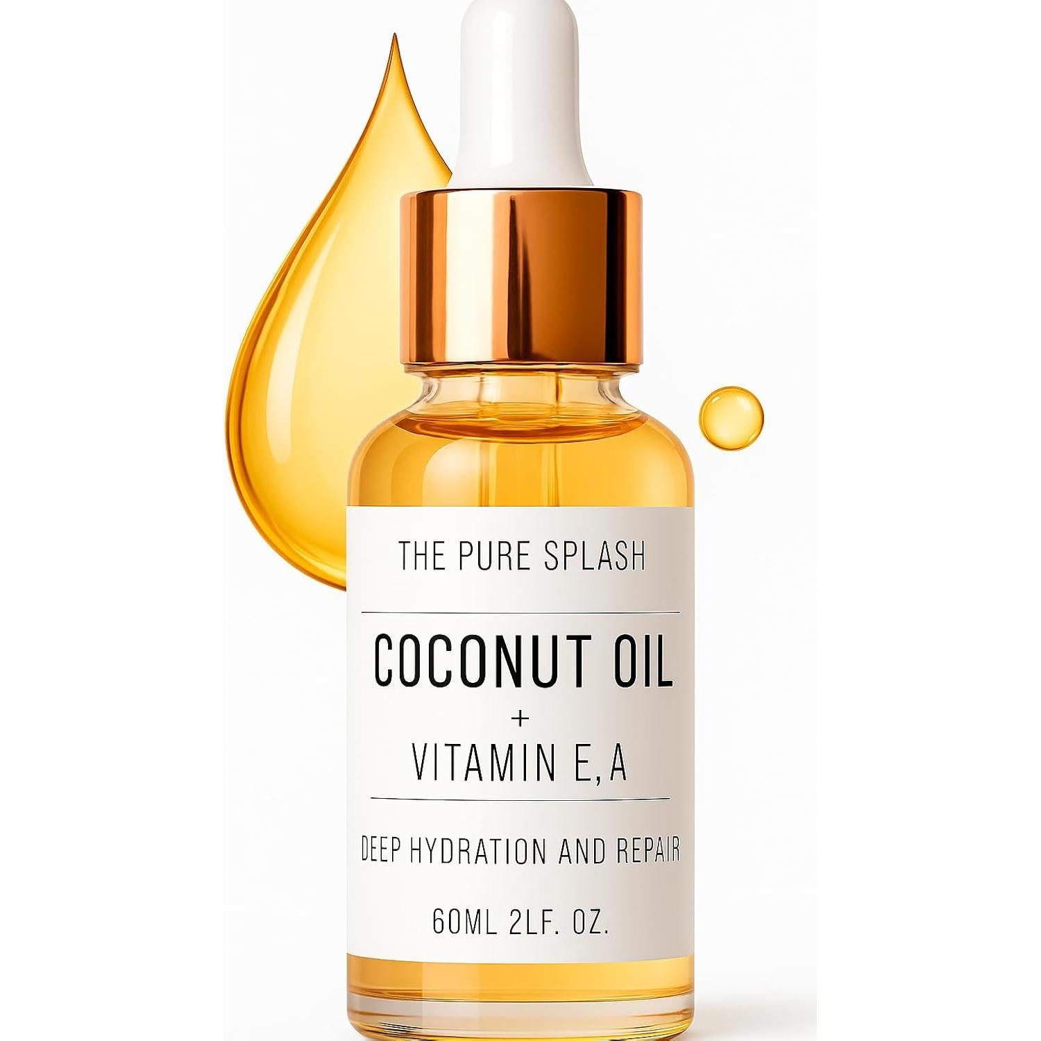 Aceite de Coco Natural THE PURE SPLASH 60ml - Hidratación y Nutrición