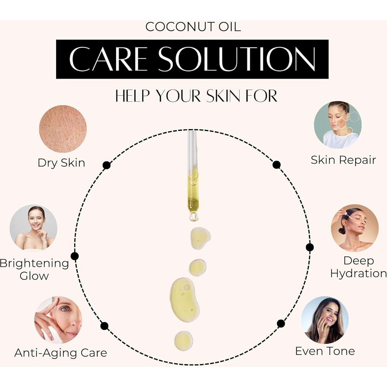 Aceite de Coco Natural THE PURE SPLASH 60ml - Hidratación y Nutrición