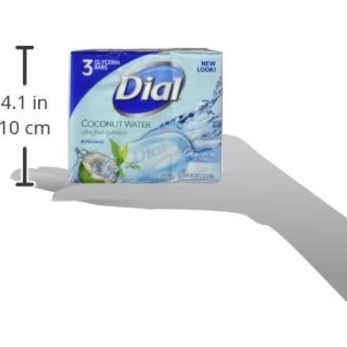 Jabón de Barra Dial Agua de Coco 3 Piezas 113g Hidratante