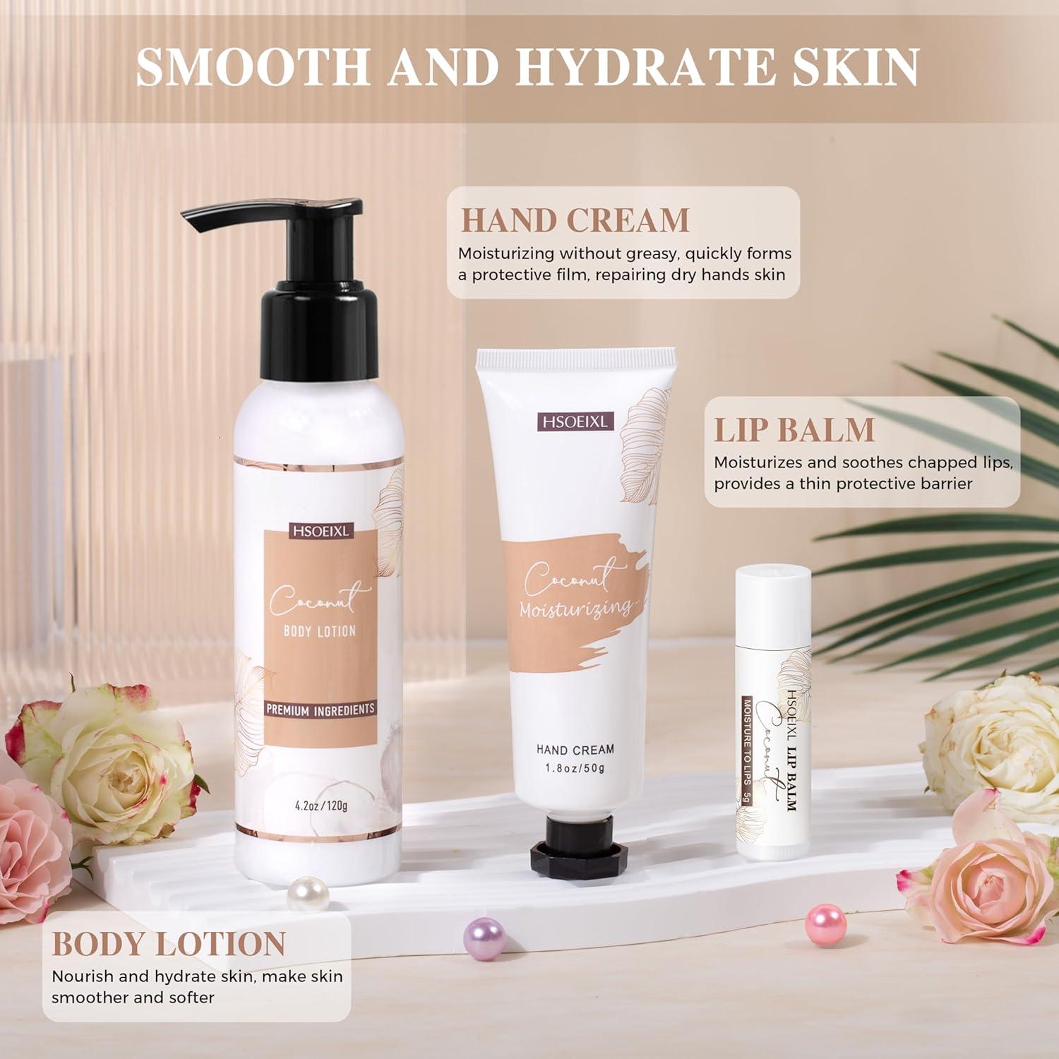 Set de Cesta de Regalo de Spa HSOEIXL 12 Piezas Coco 1.06kg