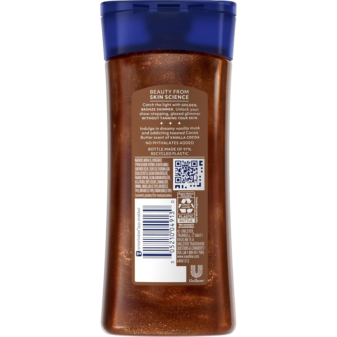 Gel de Aceite Corporal Brillante Unilever Vainilla Cacao 192 g