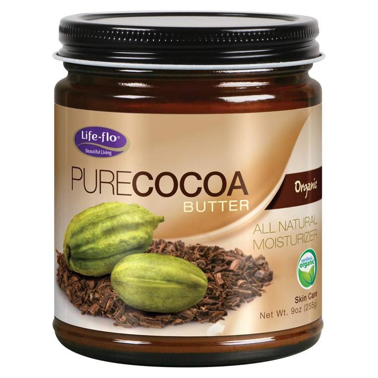 Manteca de Cacao Orgánica Pura Life-flo 255g Hidratante Facial y Corporal