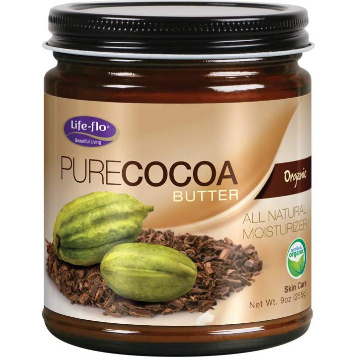 Manteca de Cacao Orgánica Pura Life-flo 255g Hidratante Facial y Corporal