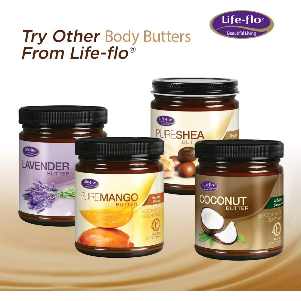Manteca de Cacao Orgánica Pura Life-flo 255g Hidratante Facial y Corporal
