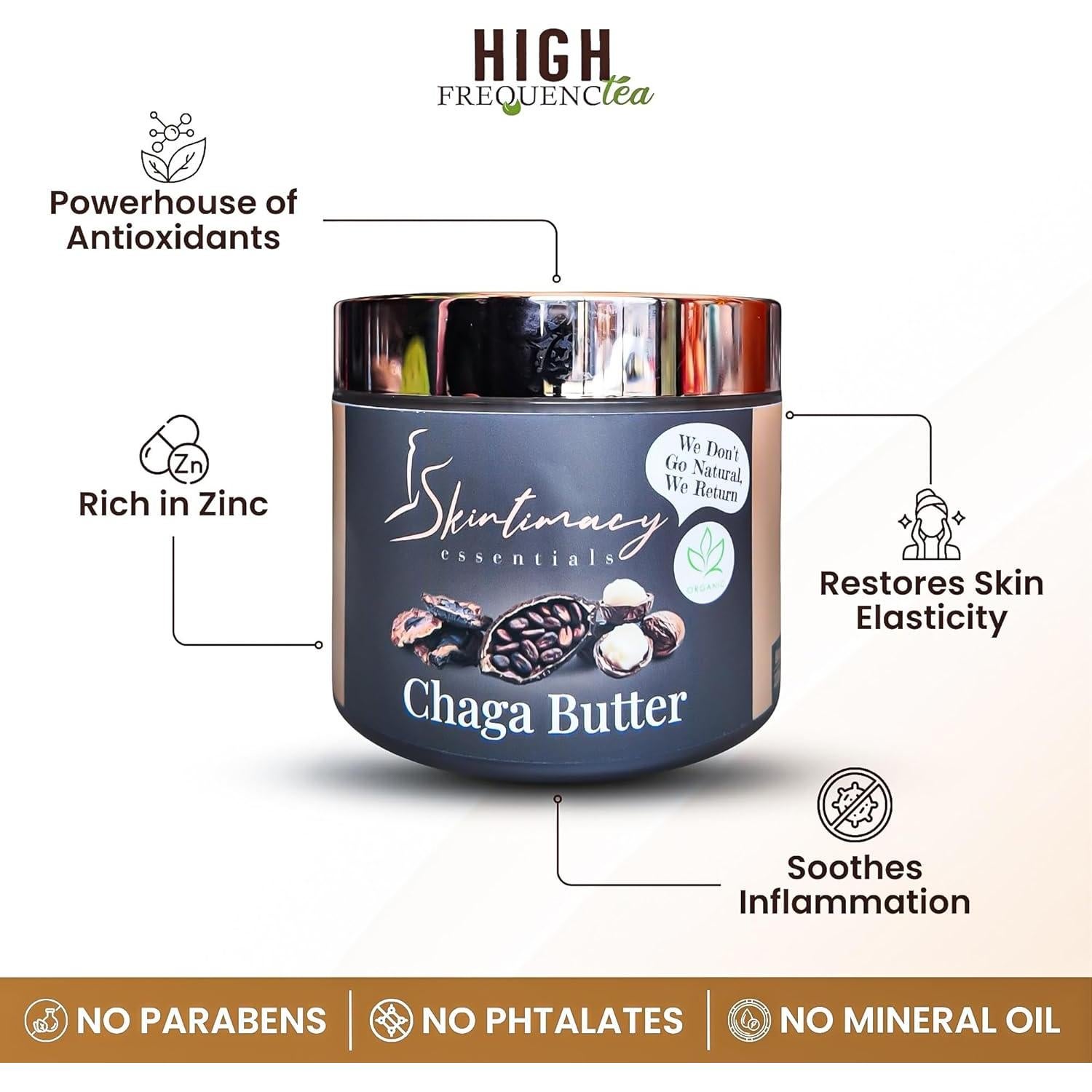 Mantequilla de Chaga Orgánica High FrequencTea 226.8g - Cuidado Piel