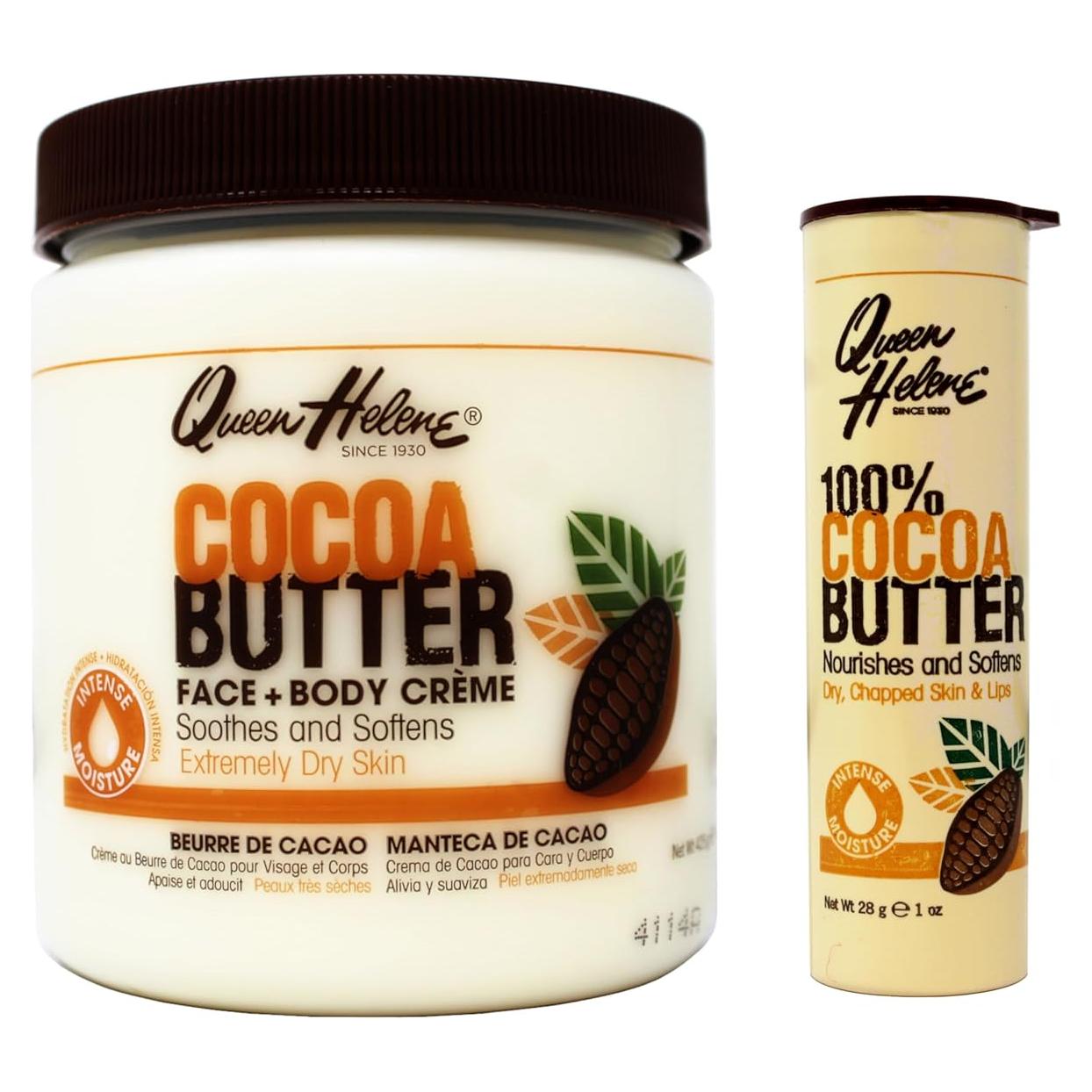 Kit Hidratante Queen Helene: Crema 425 g + Bálsamo Labial 28 g