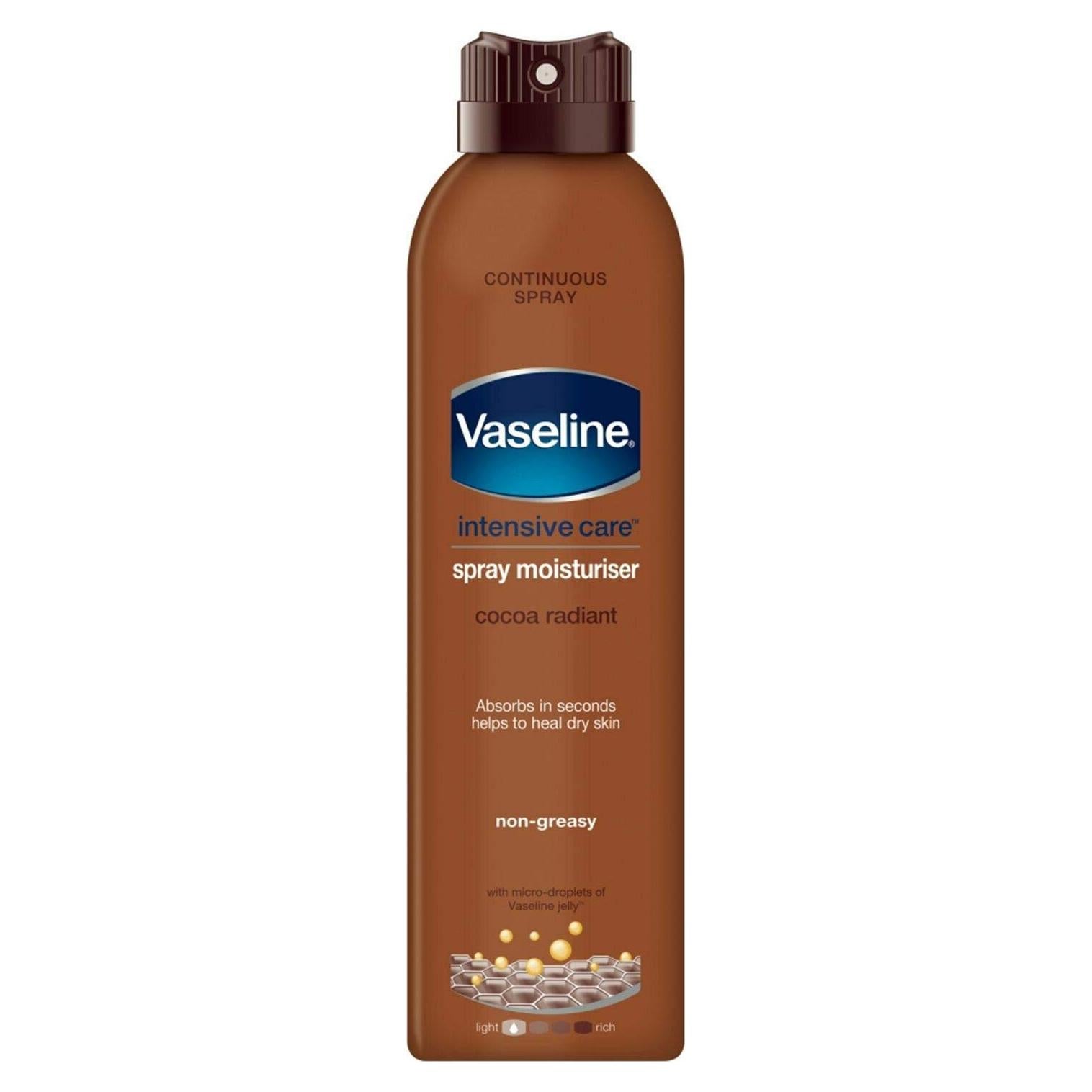 Vaseline Spray Hidratante Corporal Cocoa 190 ml - Rápida Absorción
