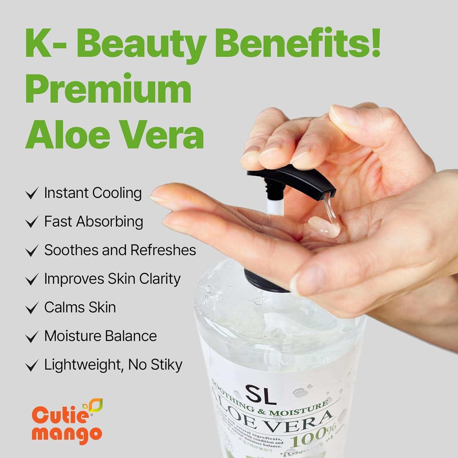 Gel Calmante de Aloe Vera CUTIE MANGO 1000ml Hidratante Diario