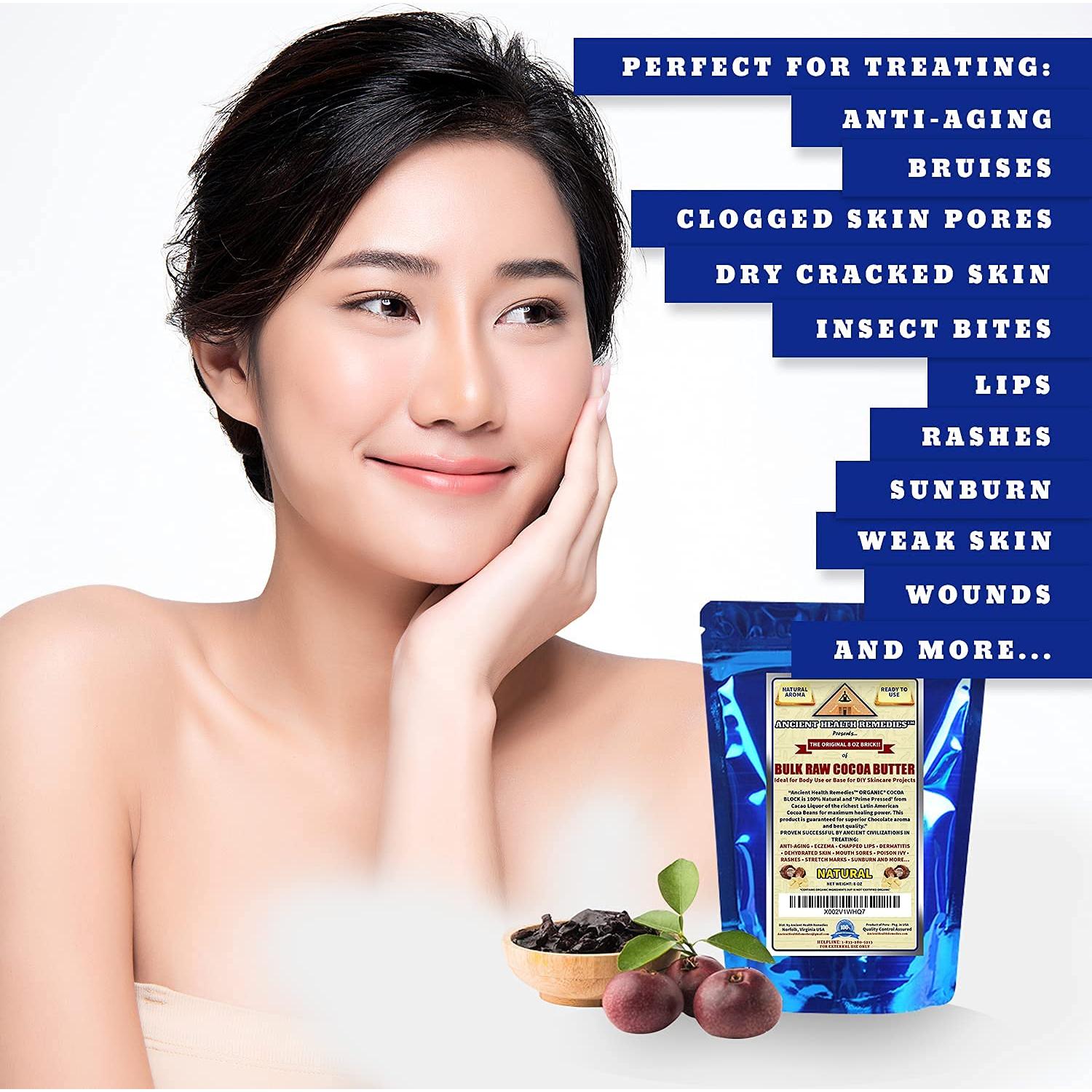 Manteca de Cacao Cruda Orgánica Ancient Health 226.8g