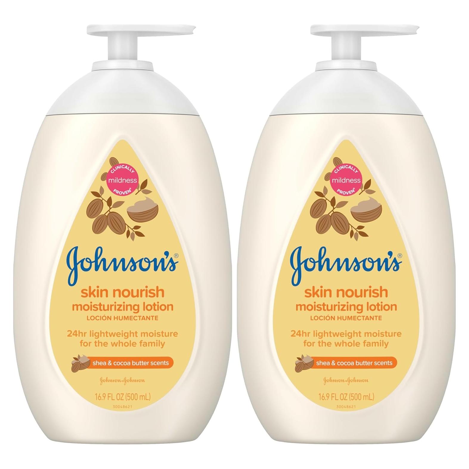 Loción Hidratante Johnson's Skin Nourish 500 ml Manteca de Karité y Cacao