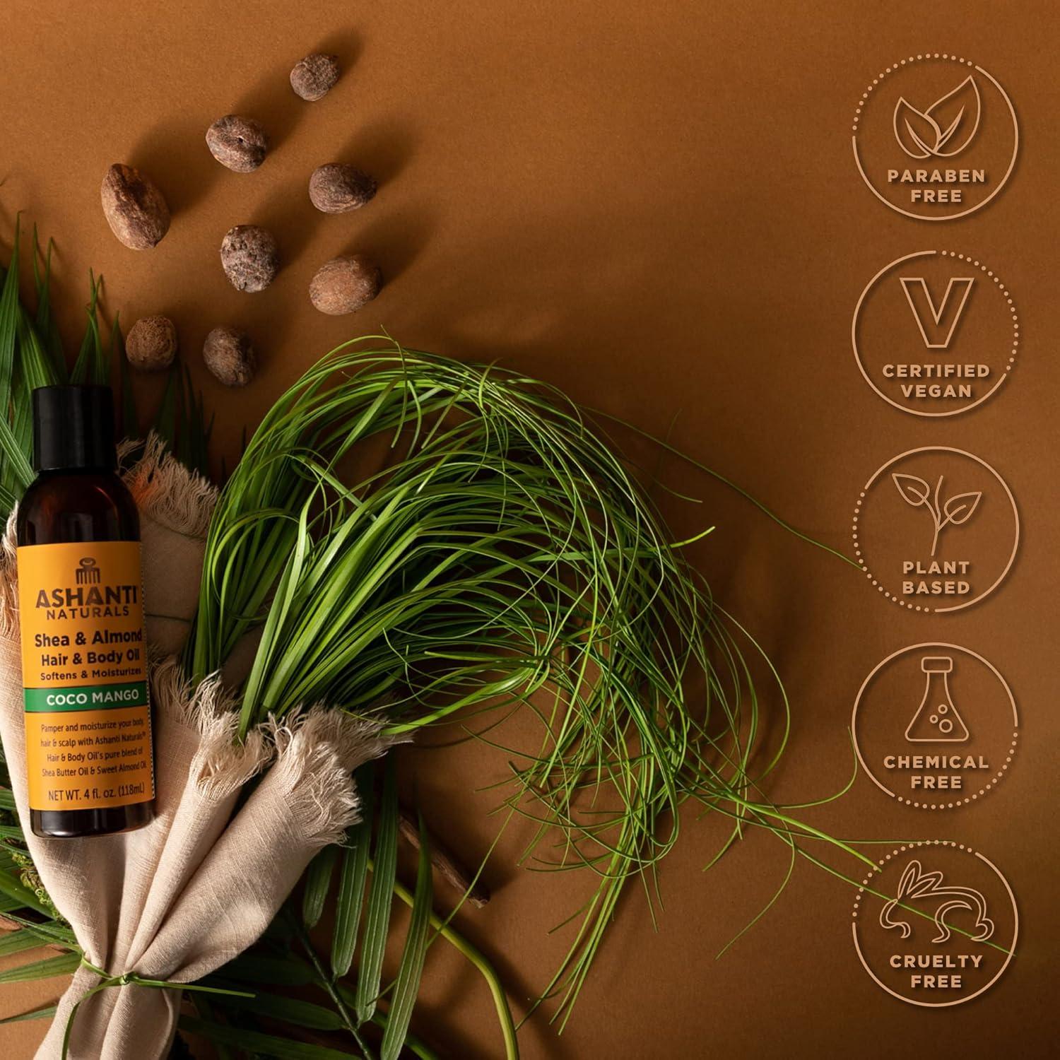 Aceite de Karité y Almendra Dulce Ashanti Naturals 113.4 ml